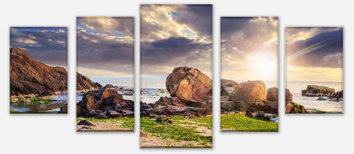 Canvas Print Multi-Piece Discover Sunset M0044 Coast at