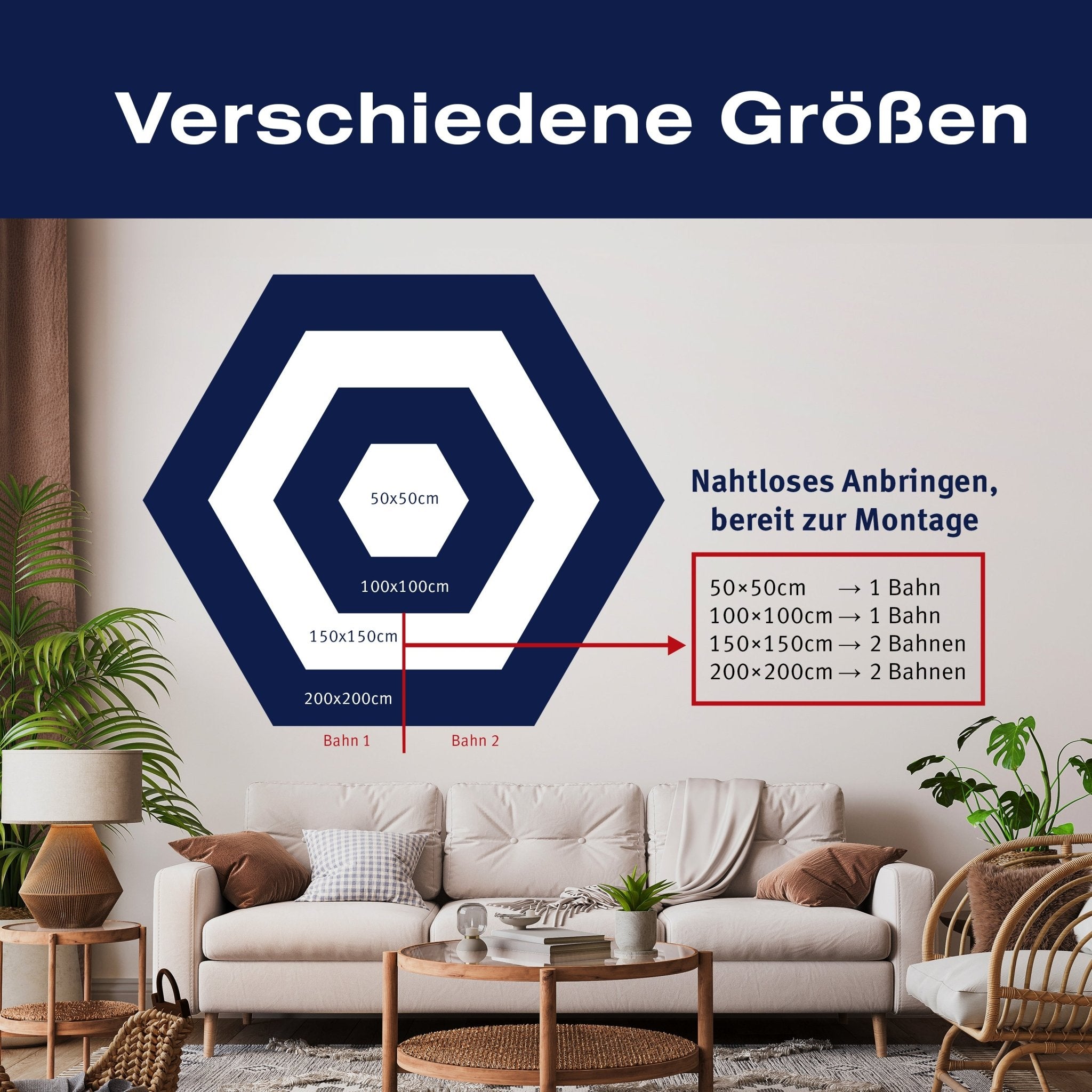 Hexagon-Fototapete Mutter und Kind M0055 - Bild 7