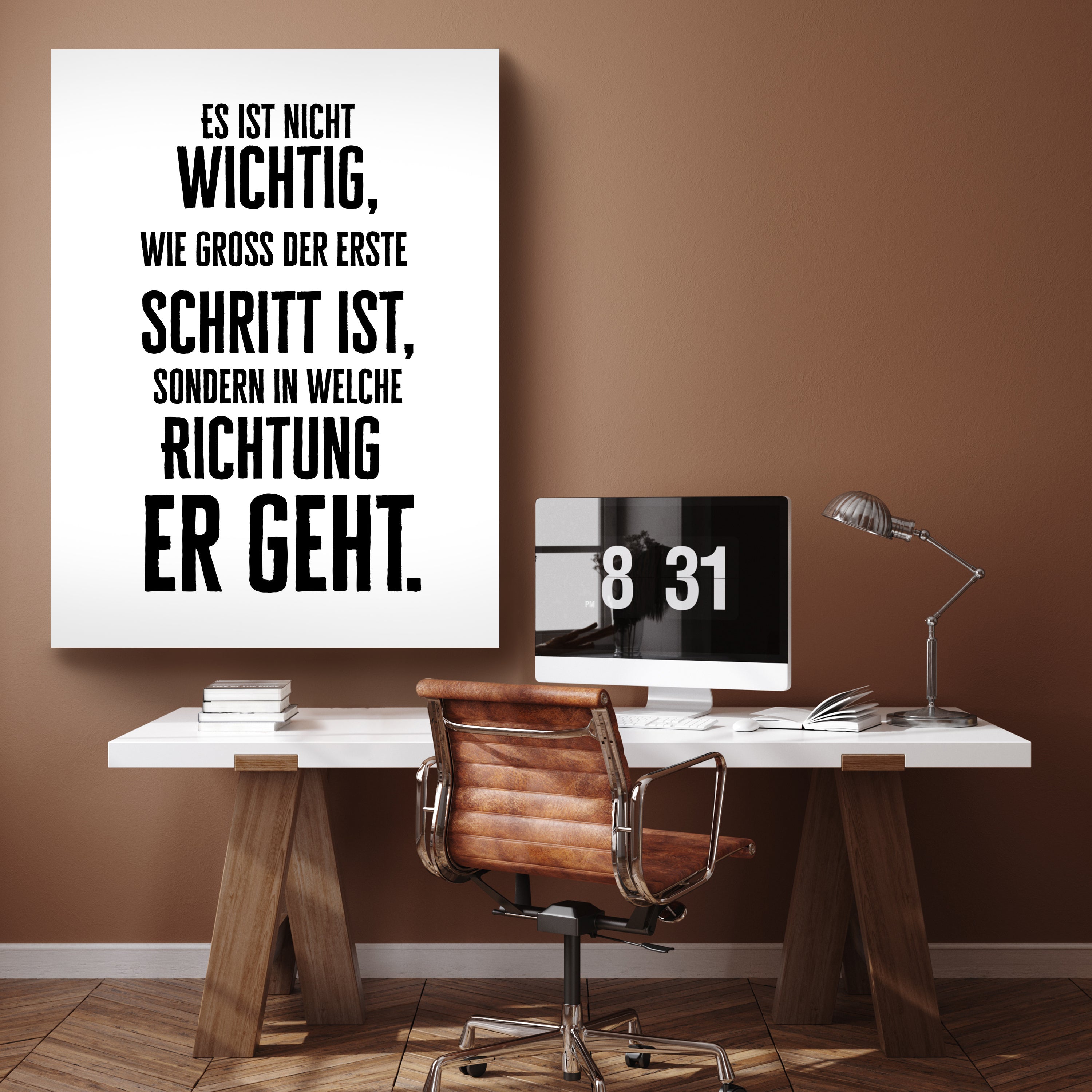 Leinwandbild Motivation, Hochformat, der erste Schritt 2 M0121 kaufen - Bild 2