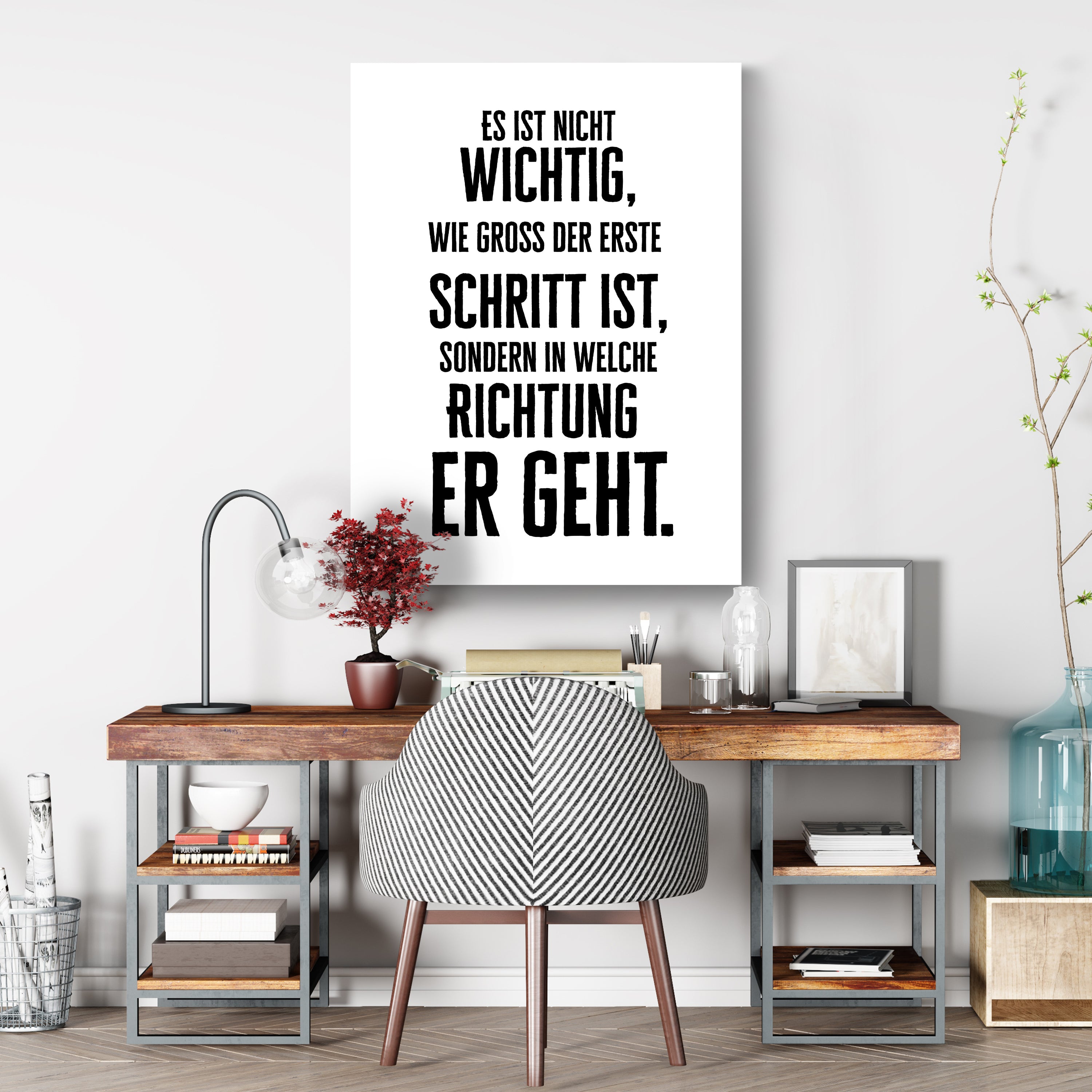 Leinwandbild Motivation, Hochformat, der erste Schritt 2 M0121 kaufen - Bild 3