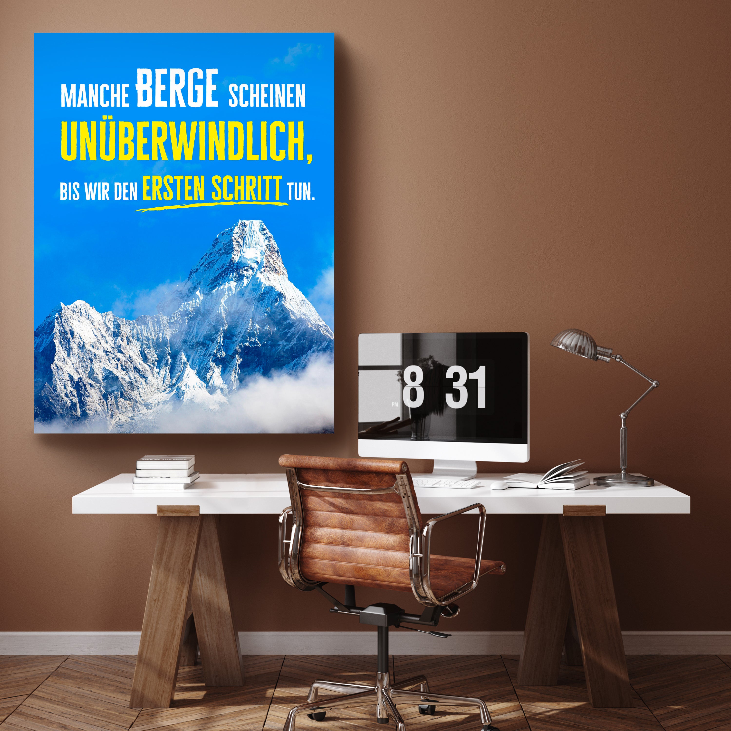 Leinwandbild Motivation, Hochformat, Berge unüberwindlich M0123 kaufen - Bild 2