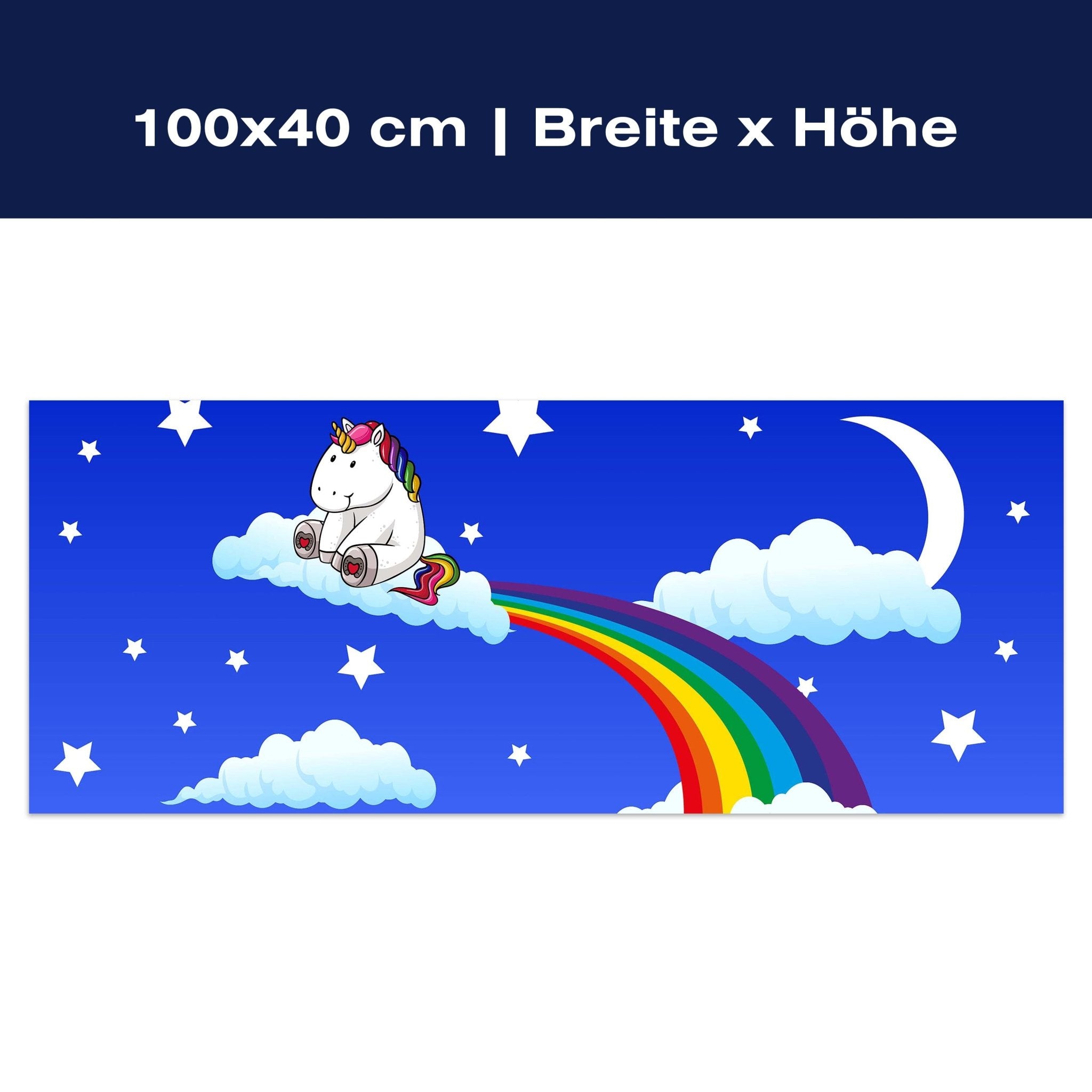 Leinwandbild Regenbogen-Einhorn M0434