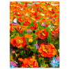 Canvas picture painting, flowers, portrait format M0615