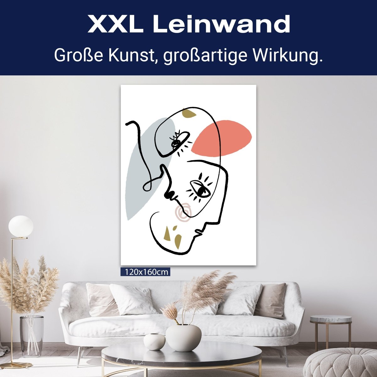 Leinwandbild Minimalismus, Gesichter, Hochformat M0673 kaufen - Bild 9