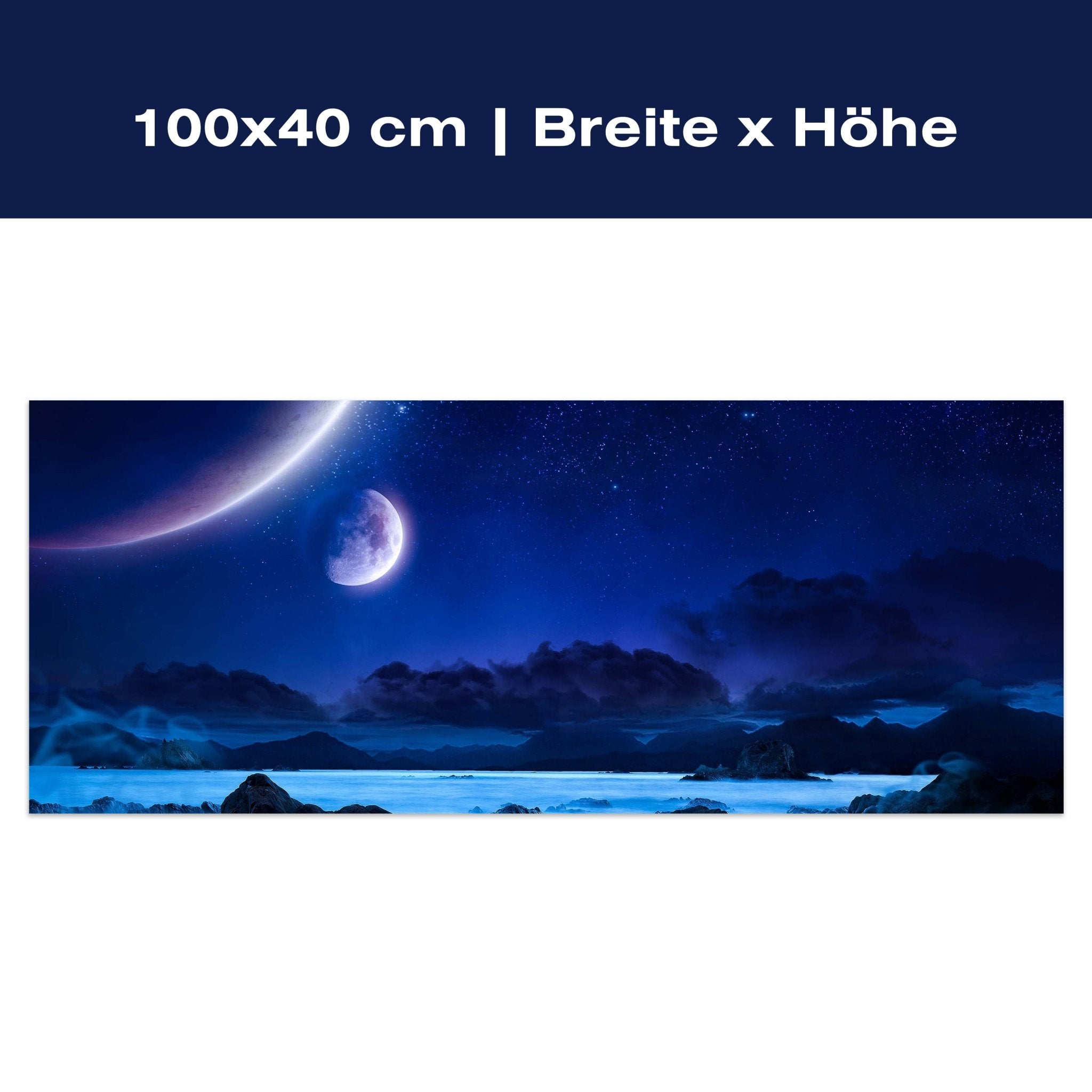 Leinwandbild Landschaft der Küste in der Nacht M0696