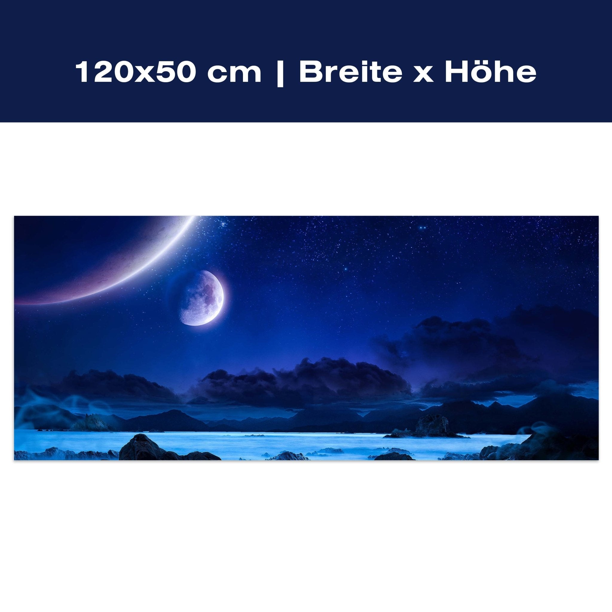 Leinwandbild Landschaft der Küste in der Nacht M0696