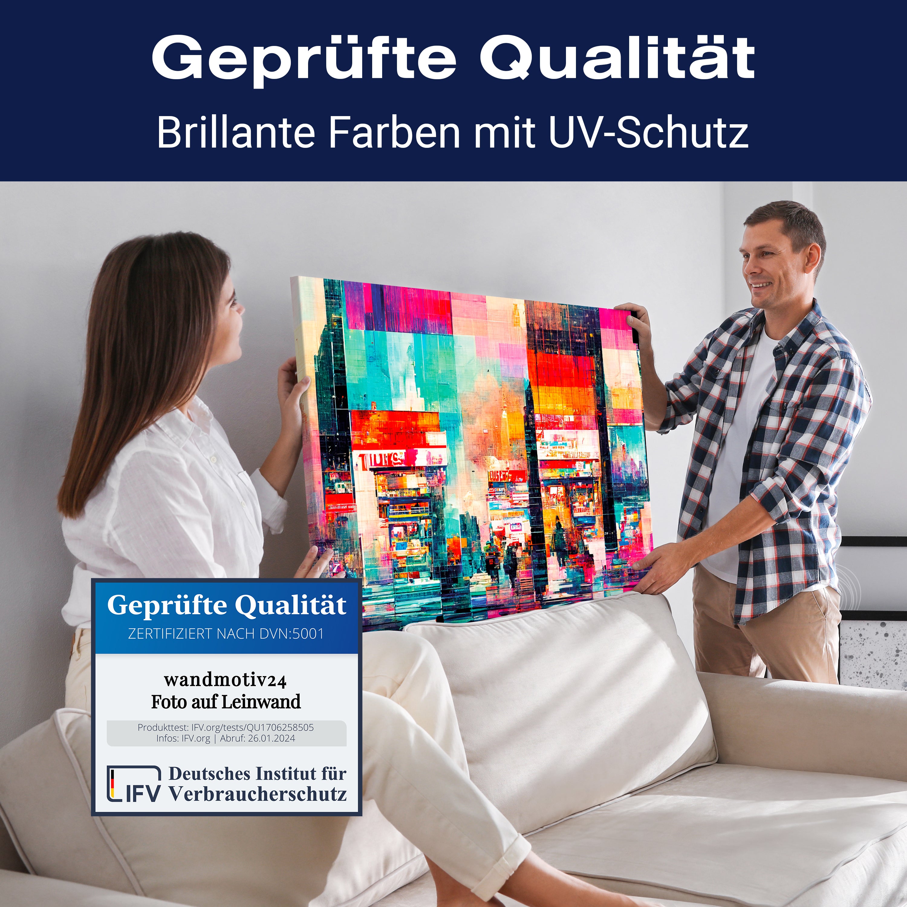 Leinwandbild Kunst und Gemälde, Gebäude Abtrakt, Querformat M0762 kaufen - Bild 4