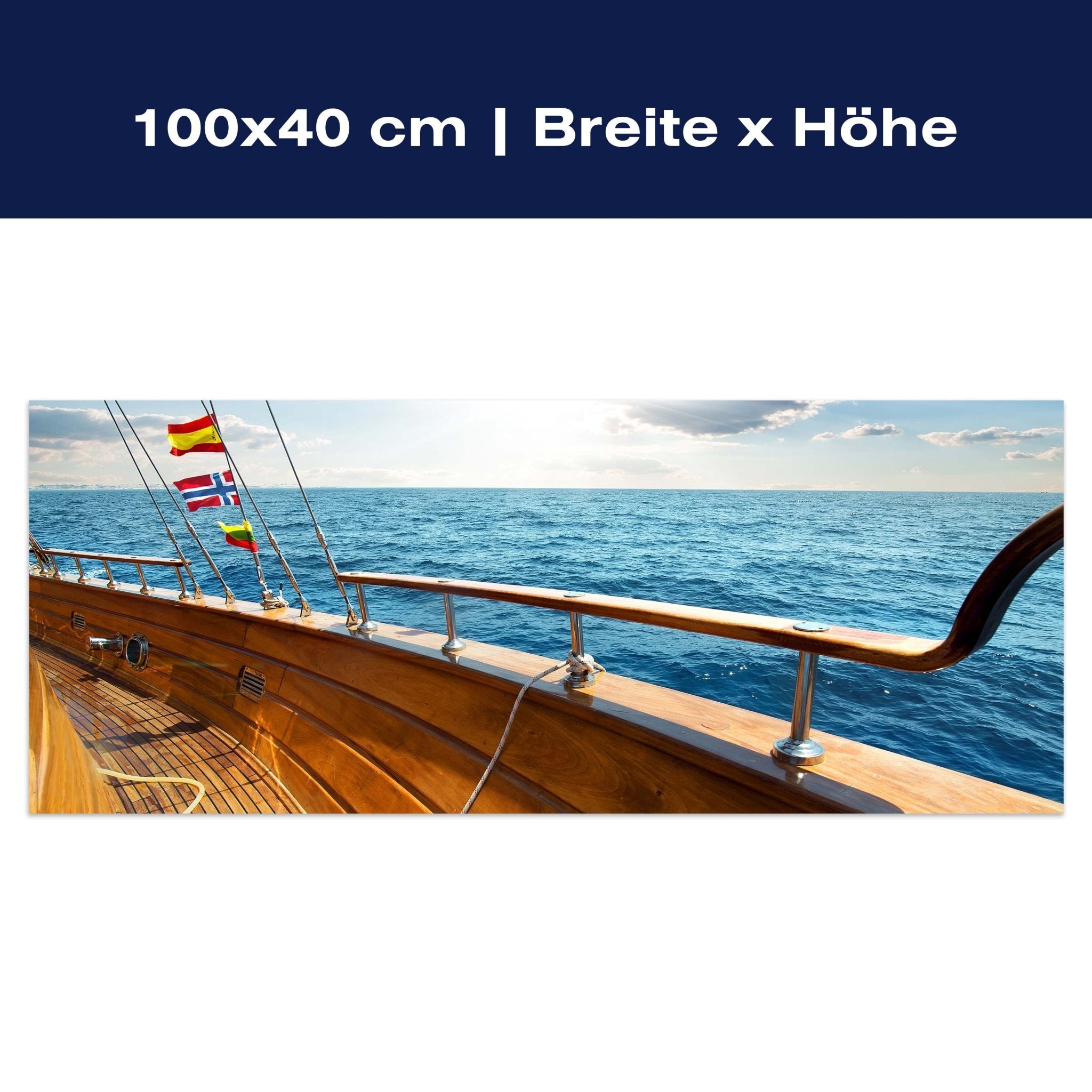 Leinwandbild Yacht im Meer an sonnigen Tag M0795