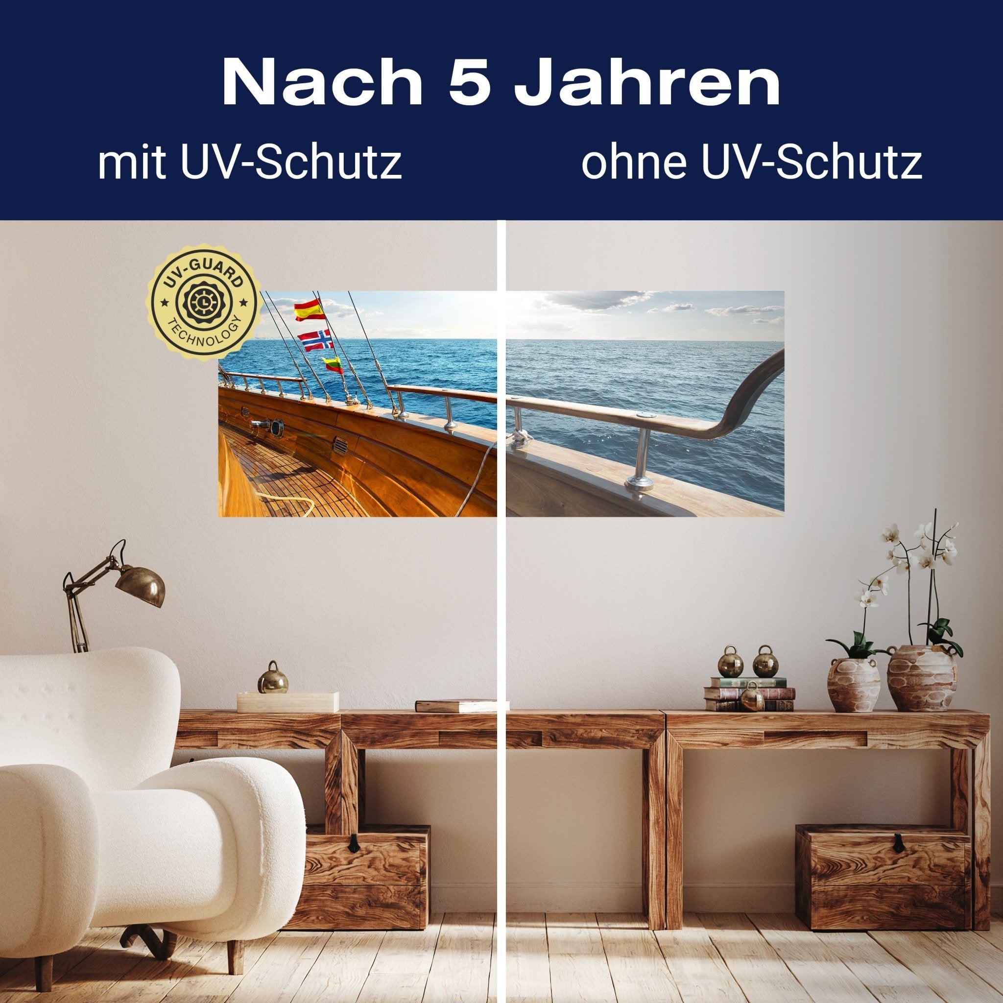 Leinwandbild Yacht im Meer an sonnigen Tag M0795 kaufen - Bild 9