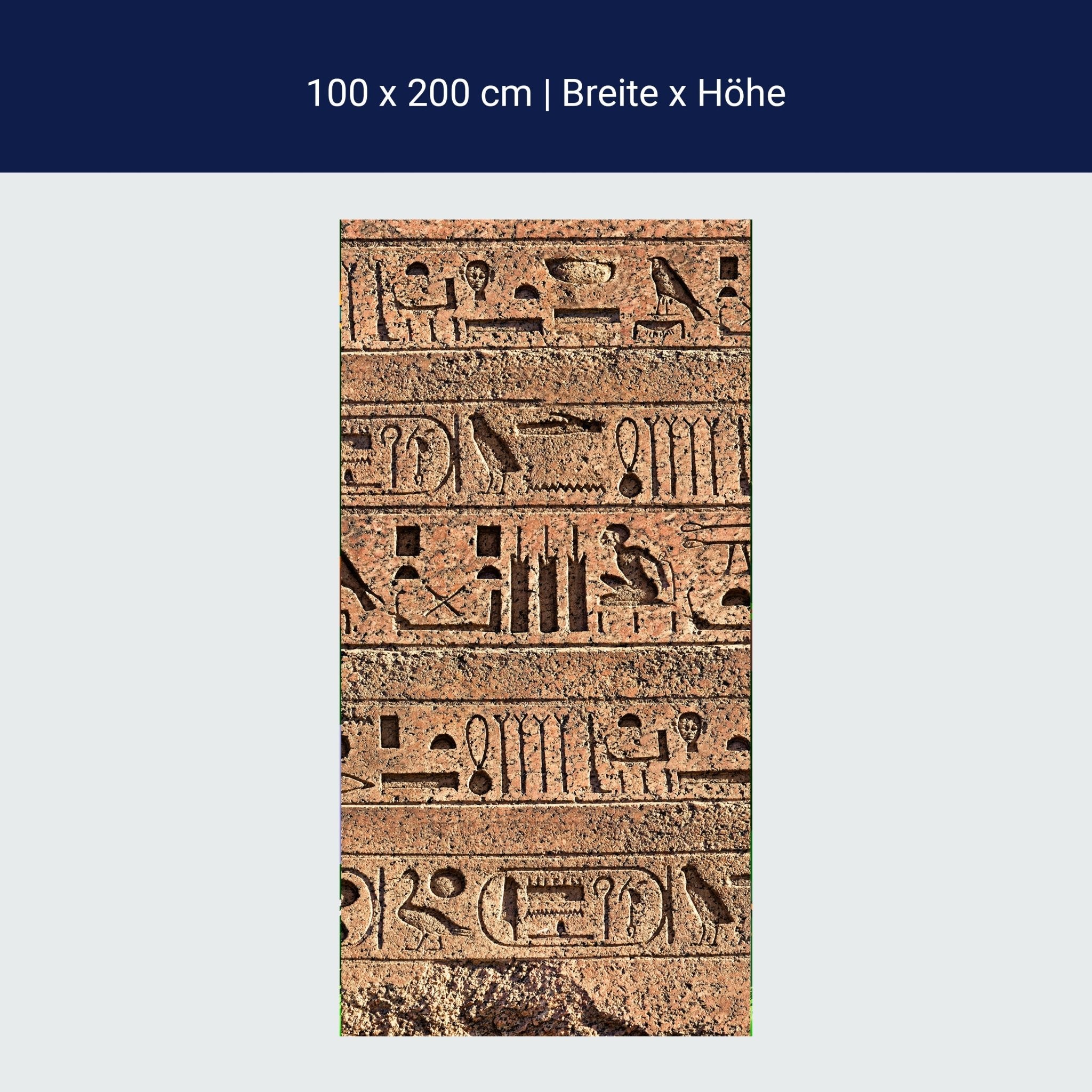 Türtapete Ägyptische Hieroglyphen auf einer alten Mauer M0806