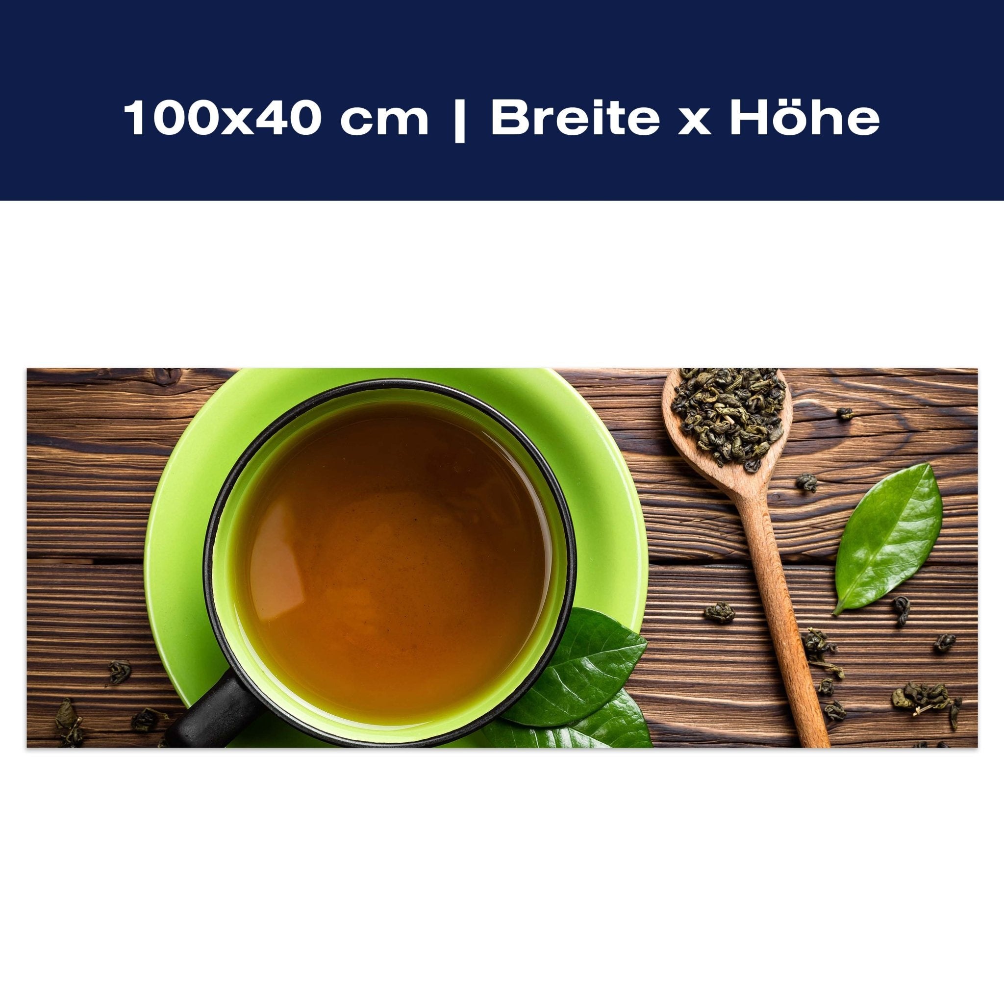 Leinwandbild Draufsicht auf eine Teetasse M0841