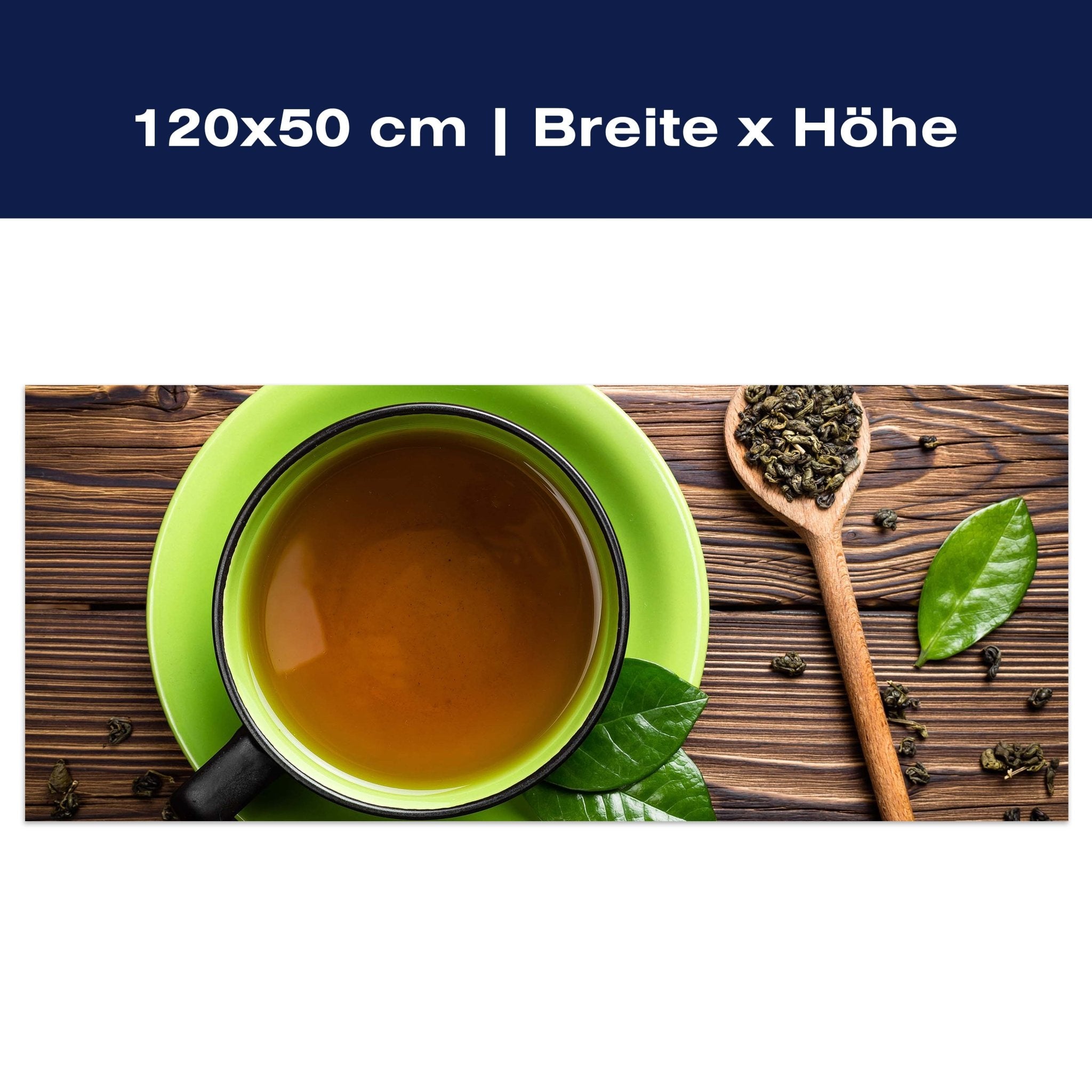 Leinwandbild Draufsicht auf eine Teetasse M0841