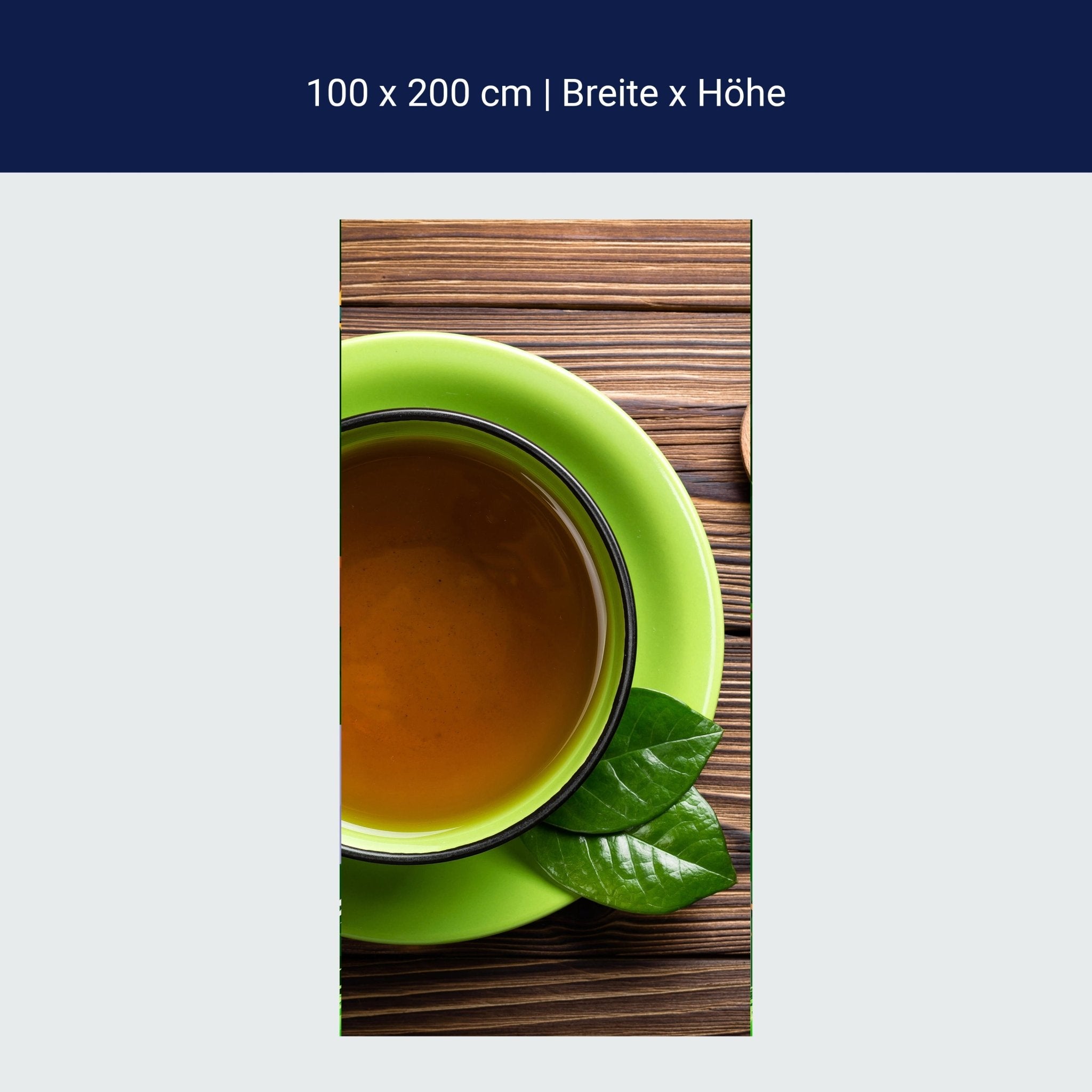 Türtapete Draufsicht auf eine Teetasse M0841