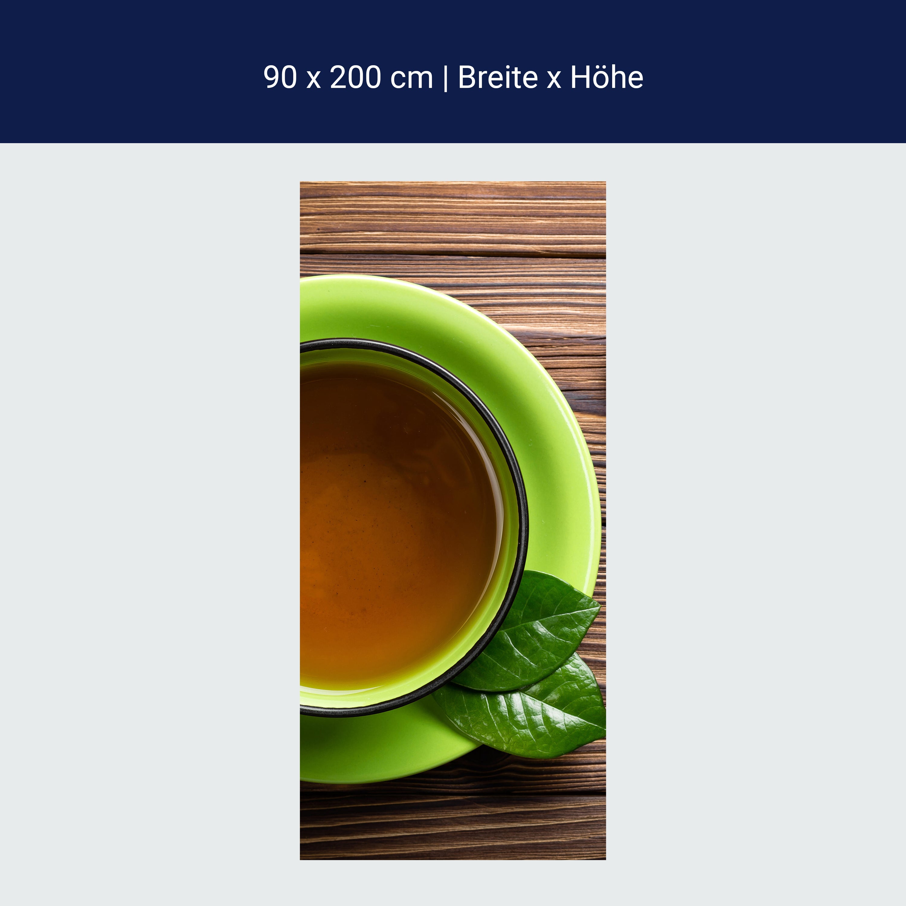 Türtapete Draufsicht auf eine Teetasse M0841