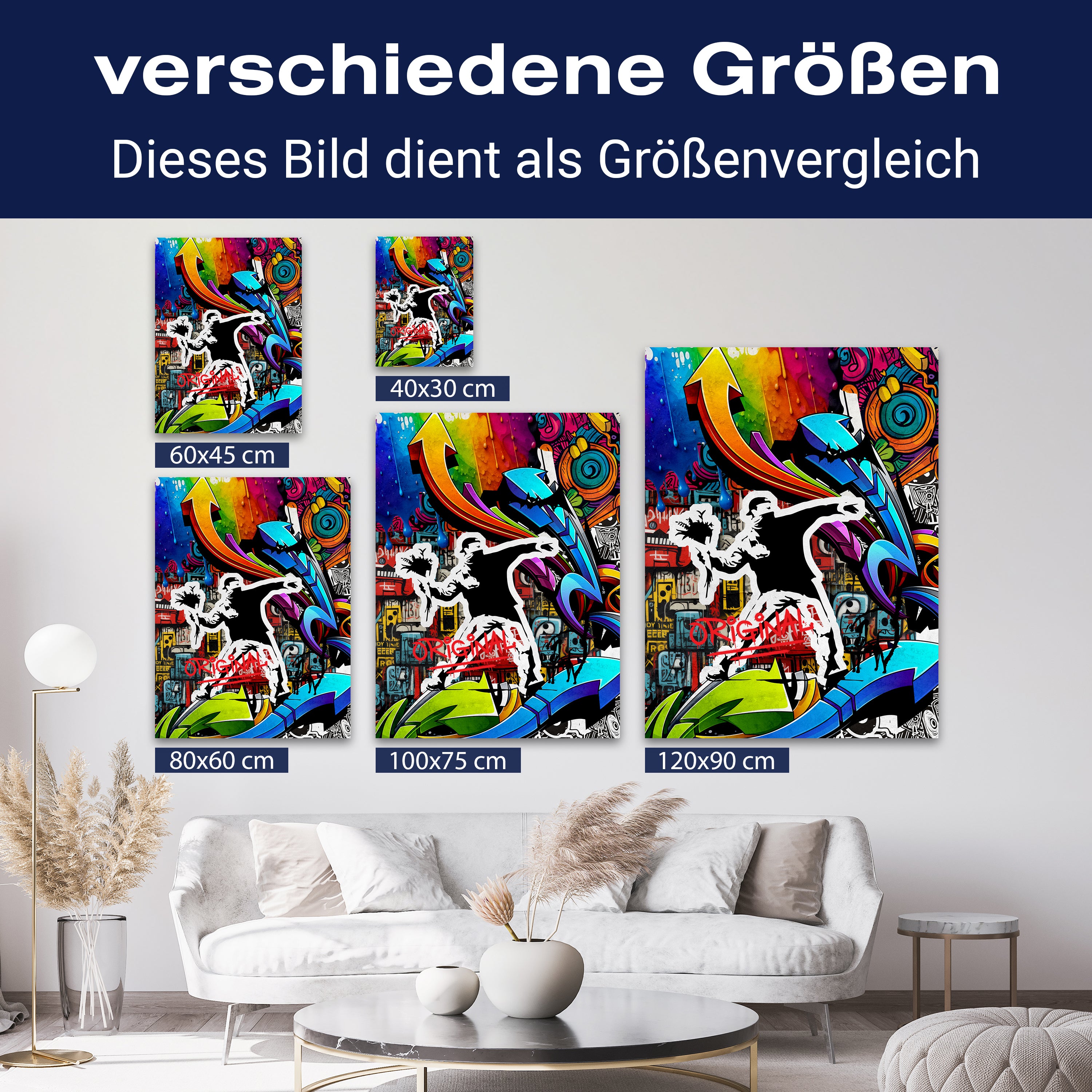 Leinwandbild Banksy Street Art M0847 kaufen - Bild 8