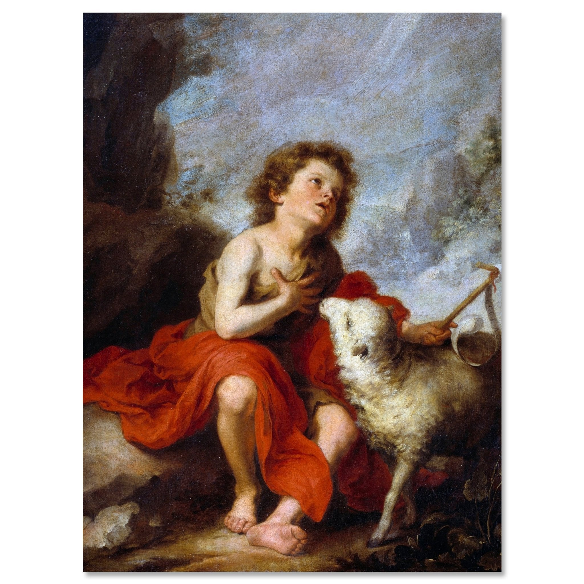 Leinwandbild Darstellung des Heiligen Johannes des Täufers als Kind, Bartolome esteban Murillo M0865 kaufen - Bild 3