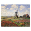 Leinwandbild Tulip Fields with the Rijnsburg Windmill, Claude Monet M0869