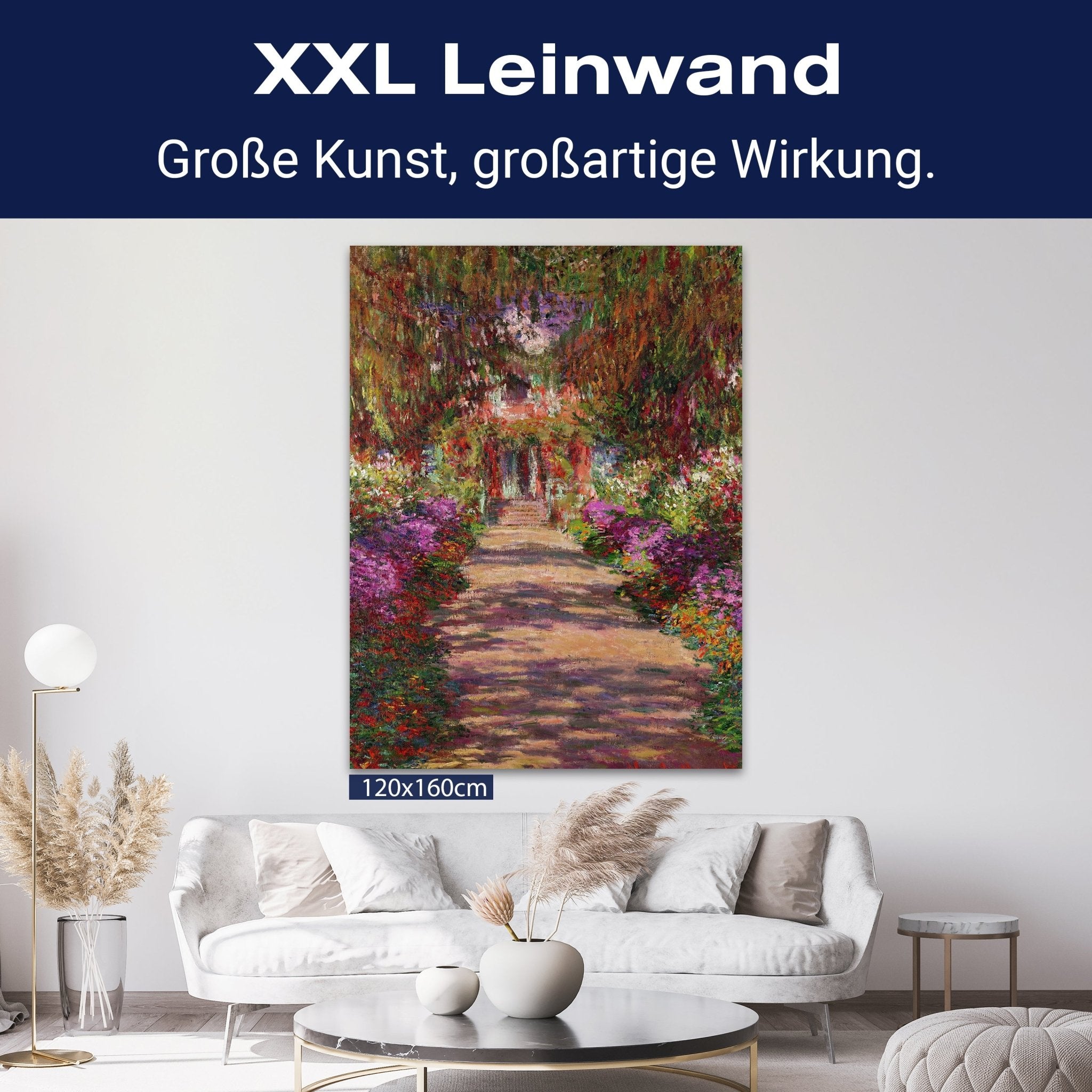 Leinwandbild A Pathway in Monet's Garden, Giverny, Claude Monet M0870 kaufen - Bild 9