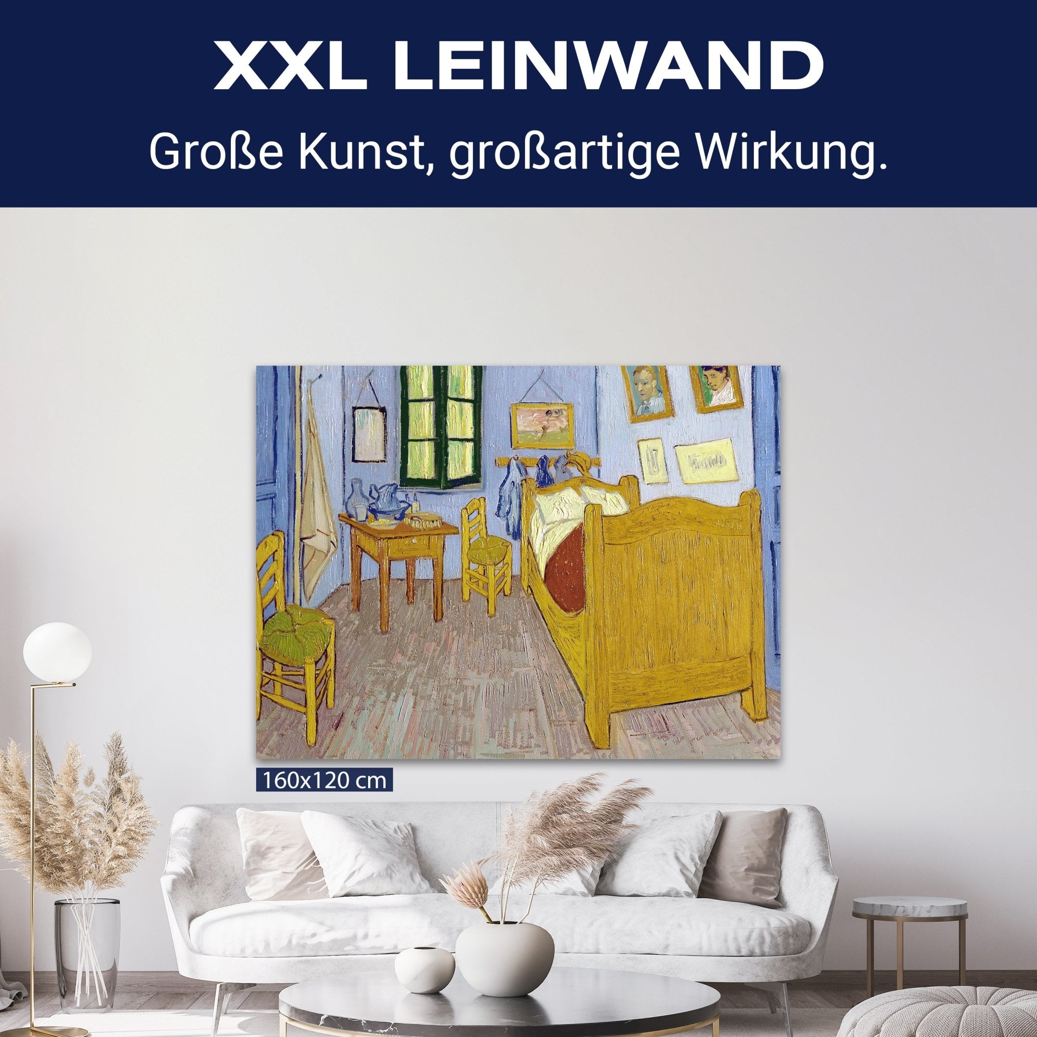 Leinwandbild Vincents Schlafzimmer in Arles, Vincent Van Gogh M0874 kaufen - Bild 9