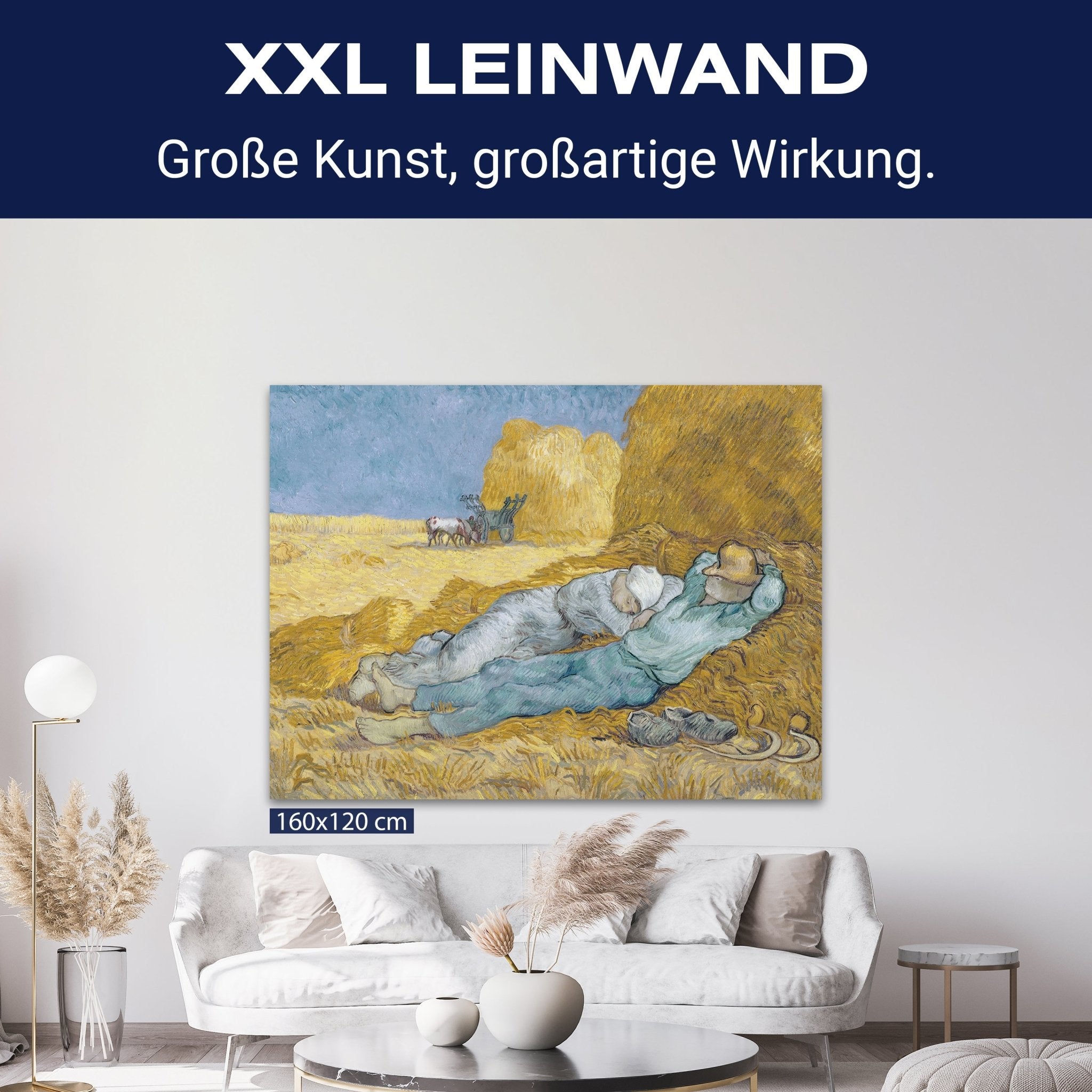 Leinwandbild Mittag oder Die Siesta, nach Millet, Vincent van Gogh M0875 kaufen - Bild 9