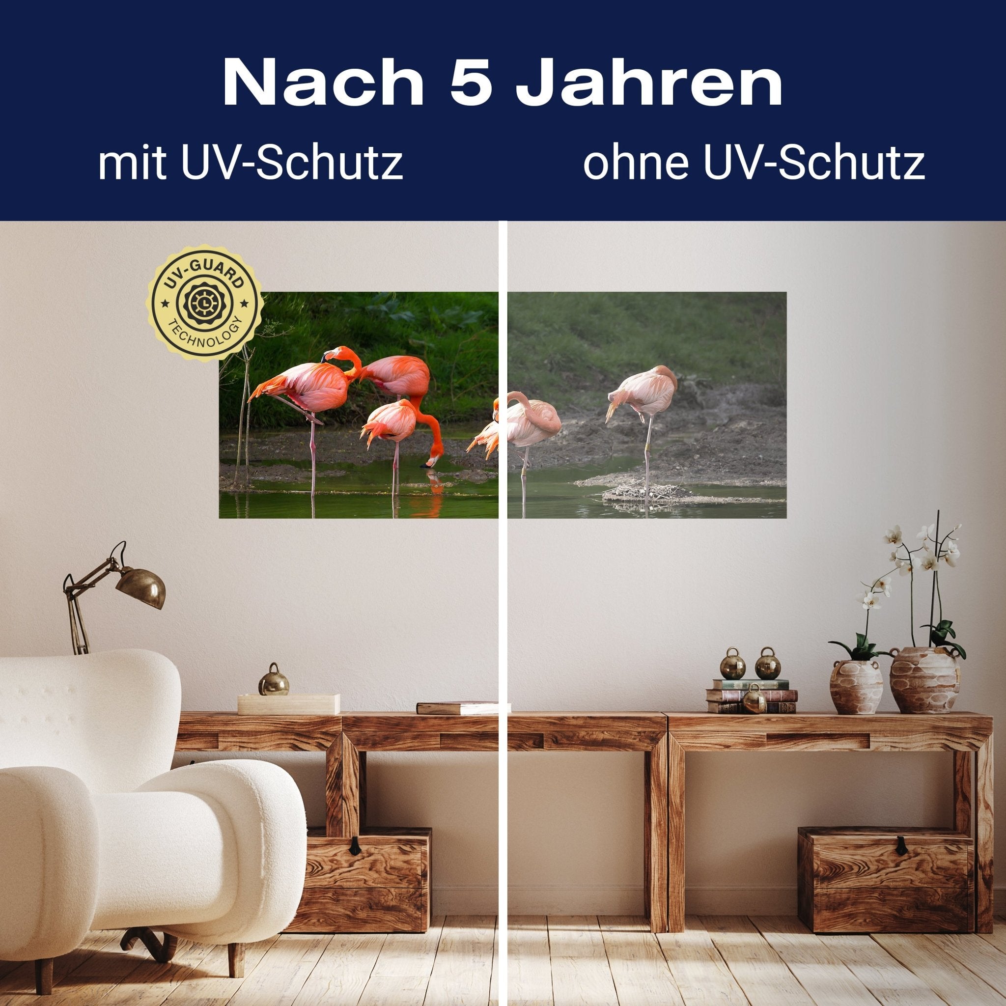 Leinwandbild Flamingos in einem Pool M1009 kaufen - Bild 9