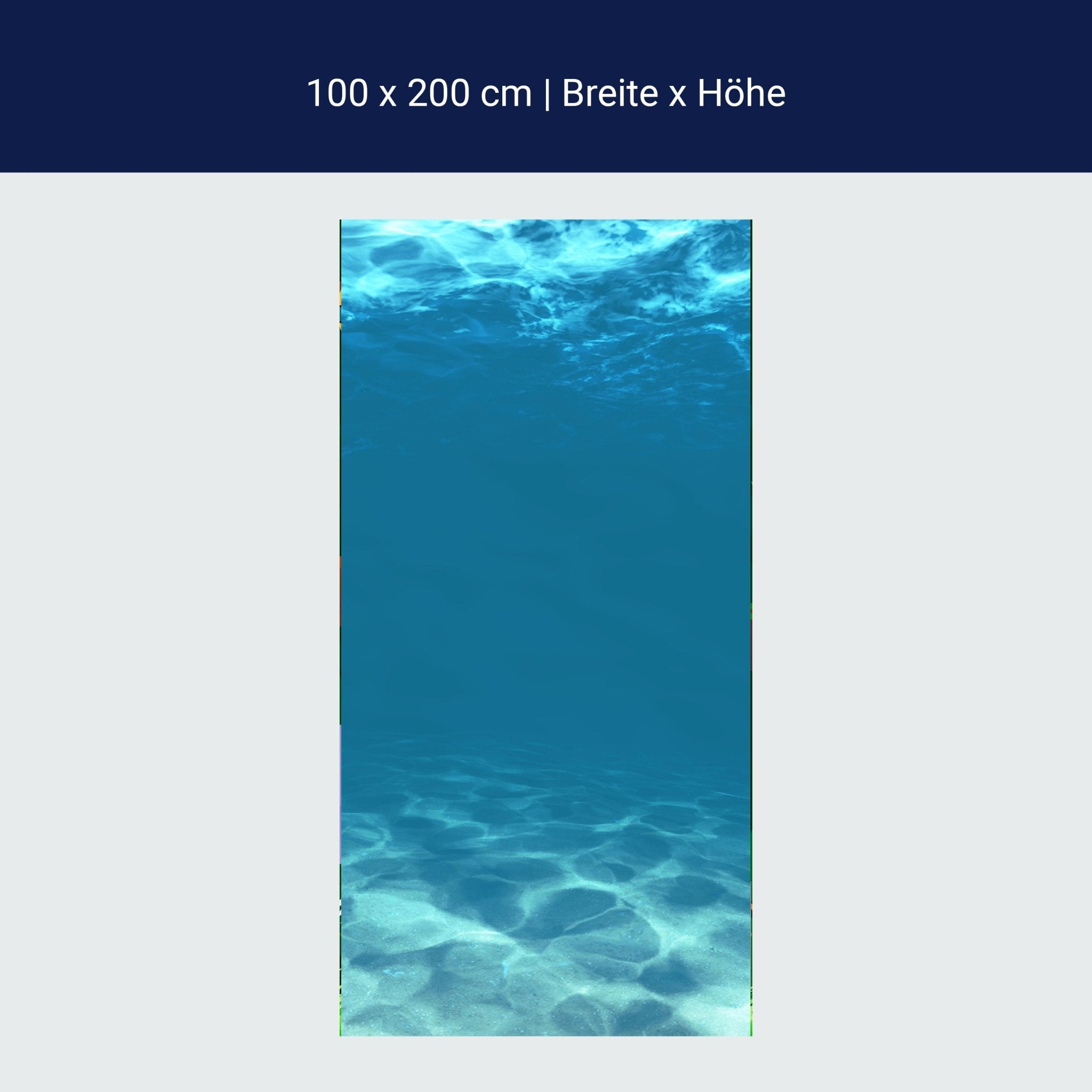 Türtapete Hellblau unter Wasser M1053