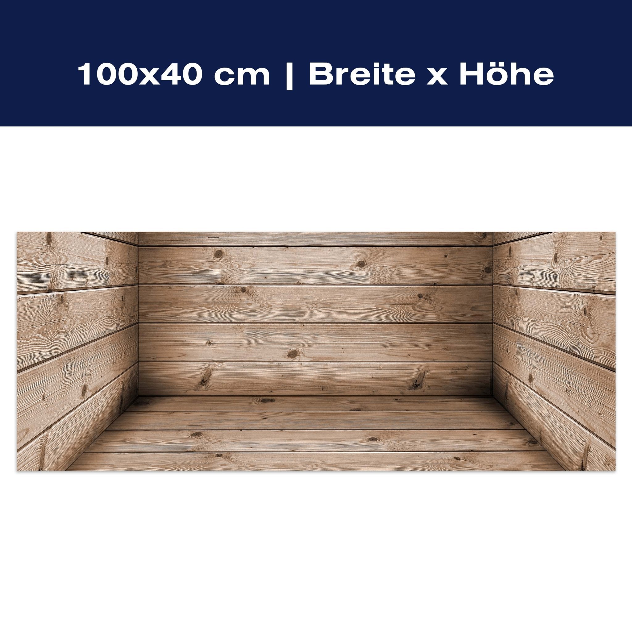 Leinwandbild Zimmer aus Holzbohlen M1055