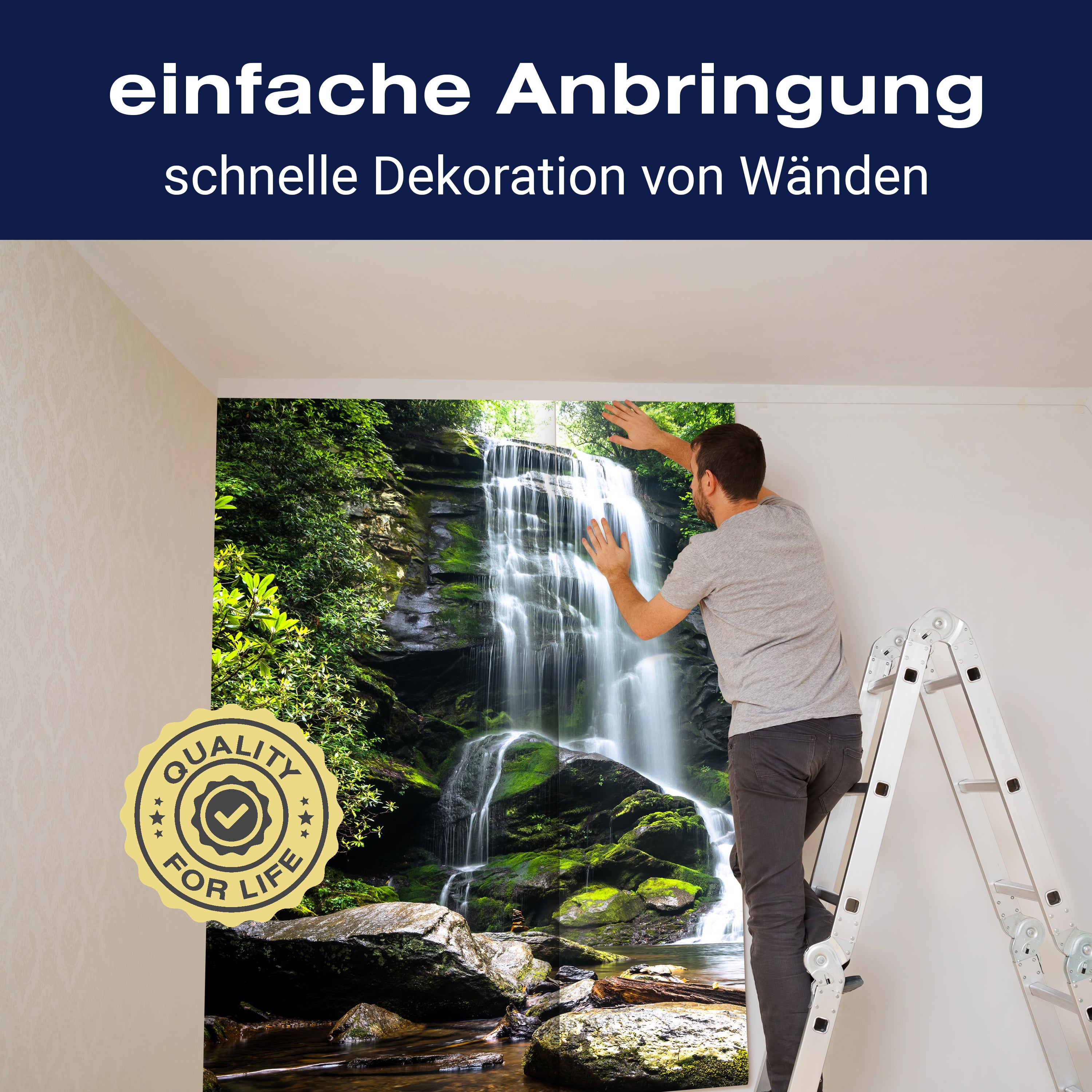 Fototapete Natur-wasserfall Bach Dschungel M1066 - Bild 3