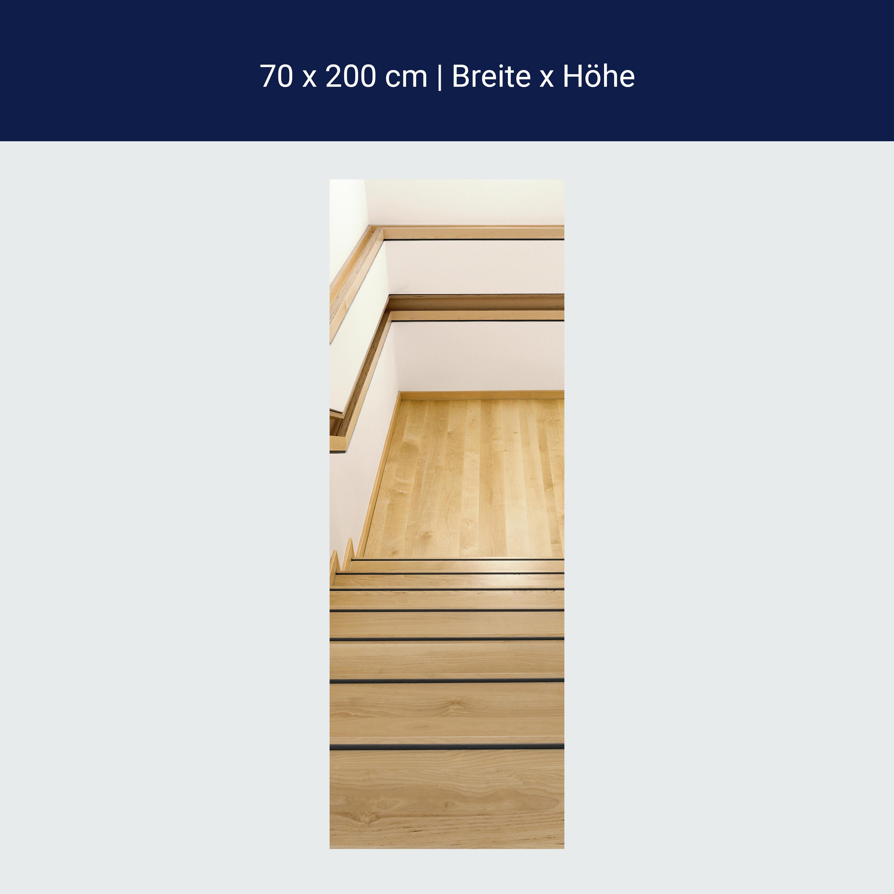 Türtapete Holz-treppe mit Geländer & Ablage, Haus M1085