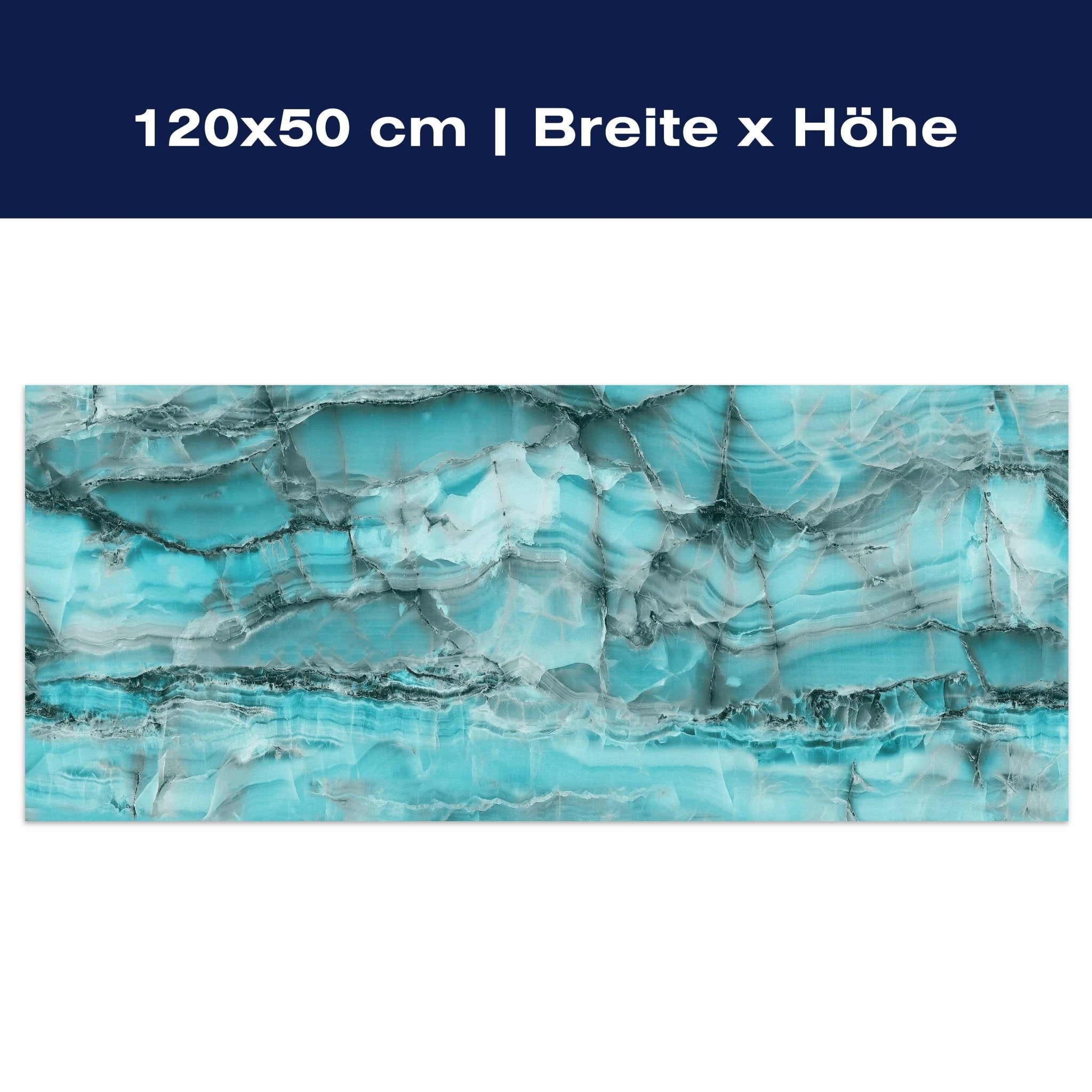 Leinwandbild hellblauer Marmor, Gestein, Blau, Stein M1094