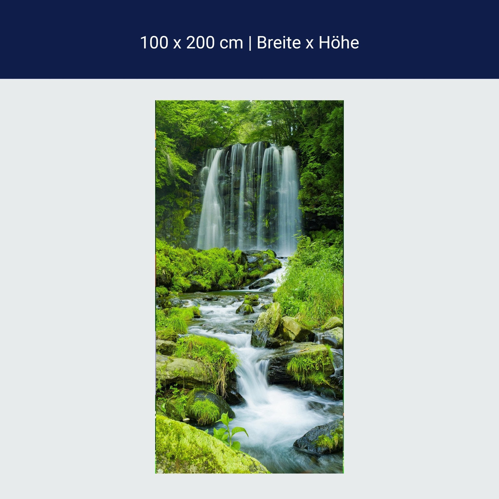 Türtapete Wasserfall im Dschungel, Wald, Wasser M1122