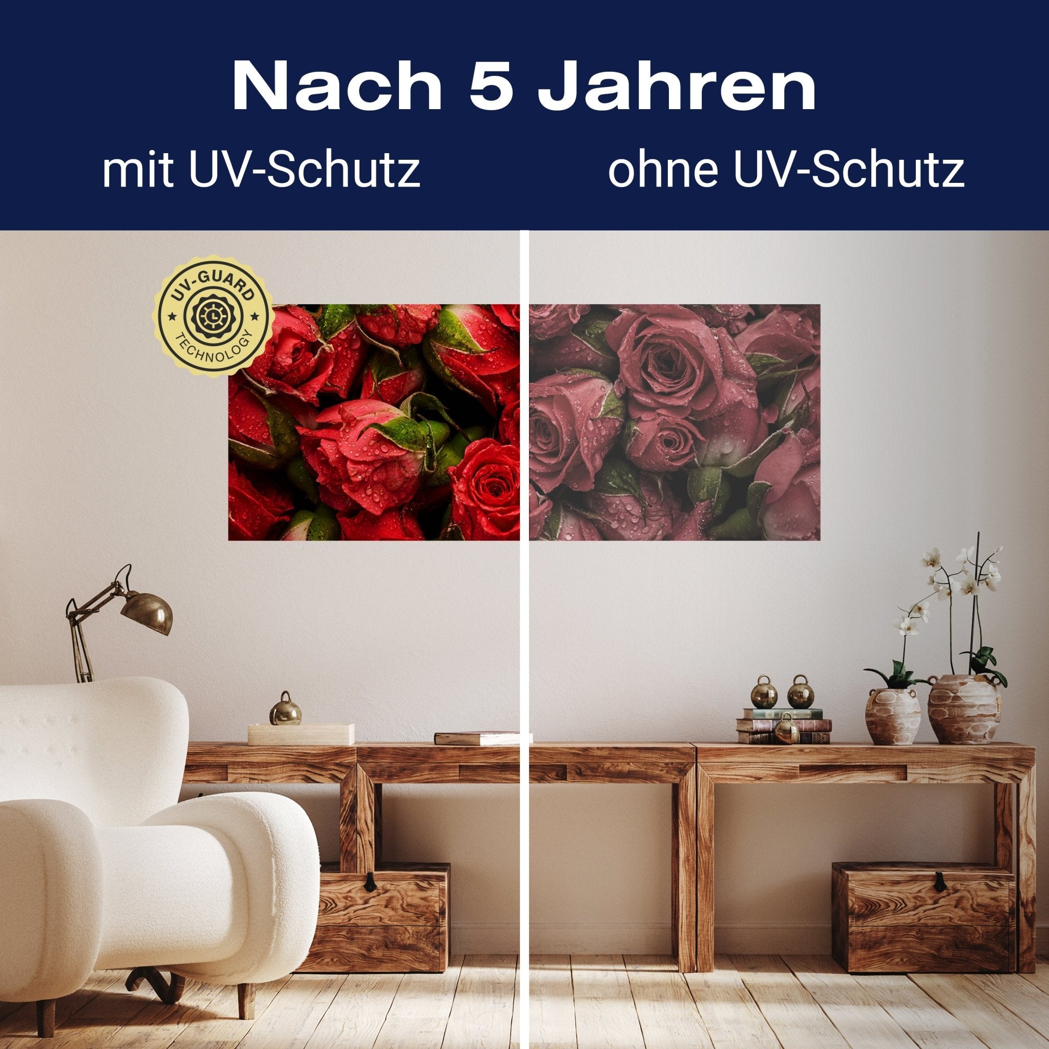 Leinwandbild rote Rosen Blüten M1123 kaufen - Bild 9