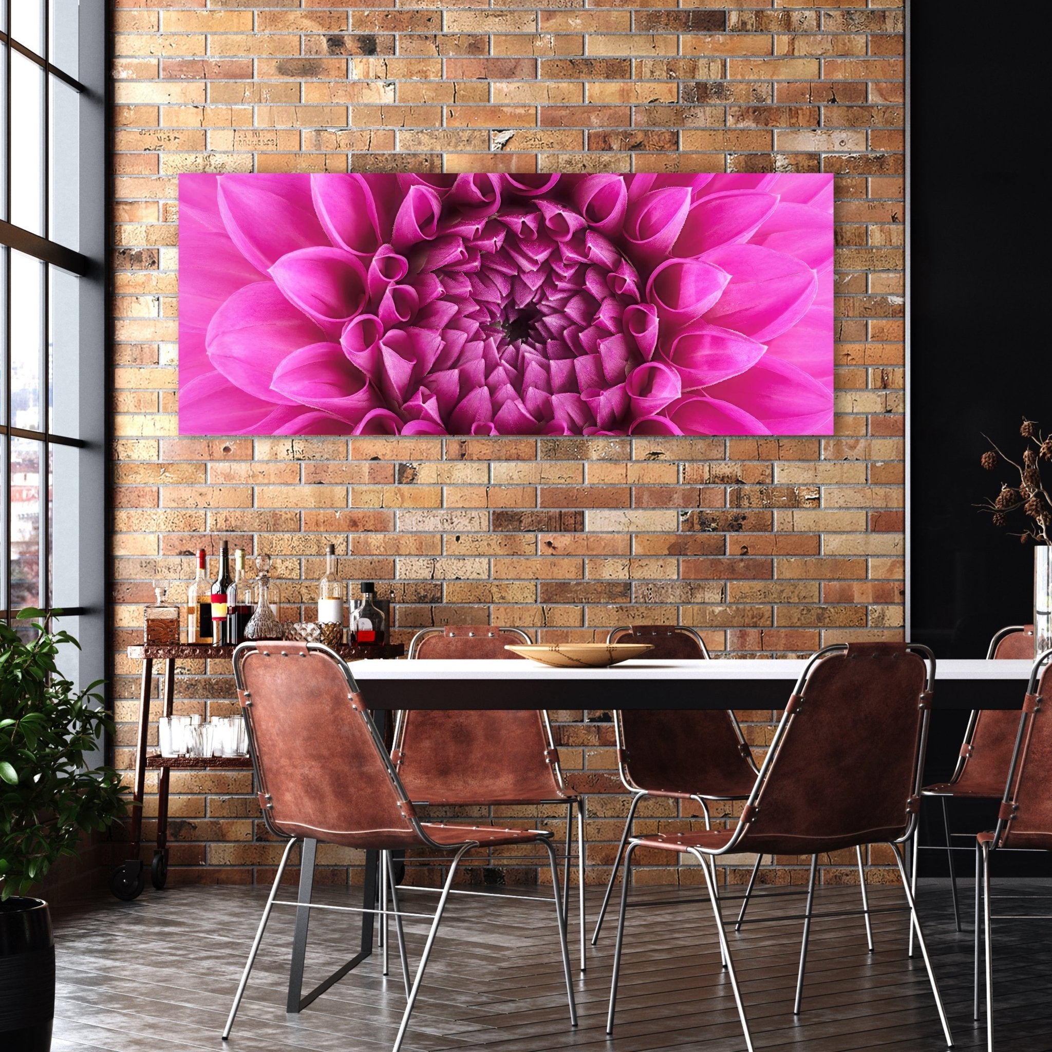 Leinwandbild Blume Blüte rosa Chrysantheme M1127 kaufen - Bild 2