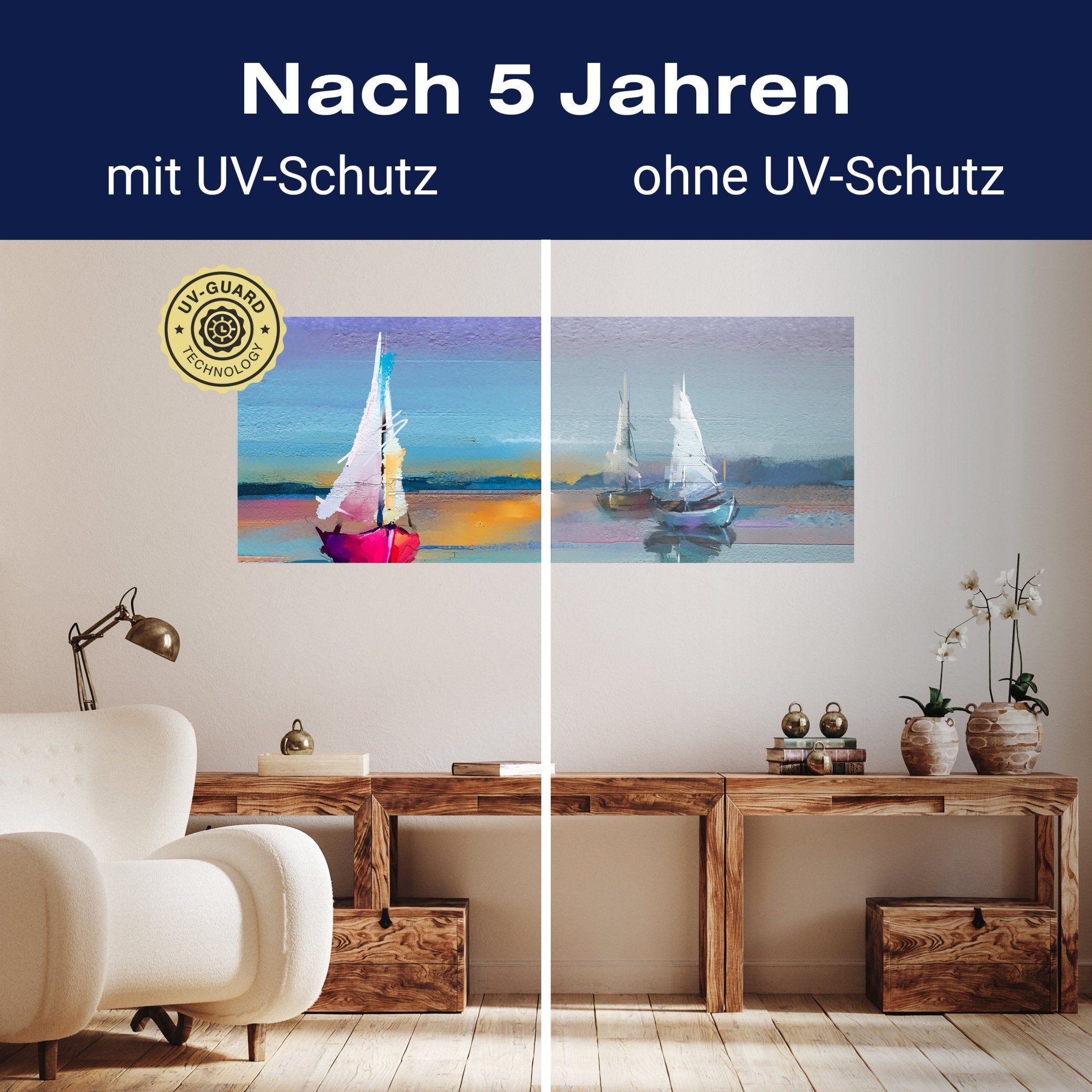 Leinwandbild Meer und Boote Malerei M1141 kaufen - Bild 9