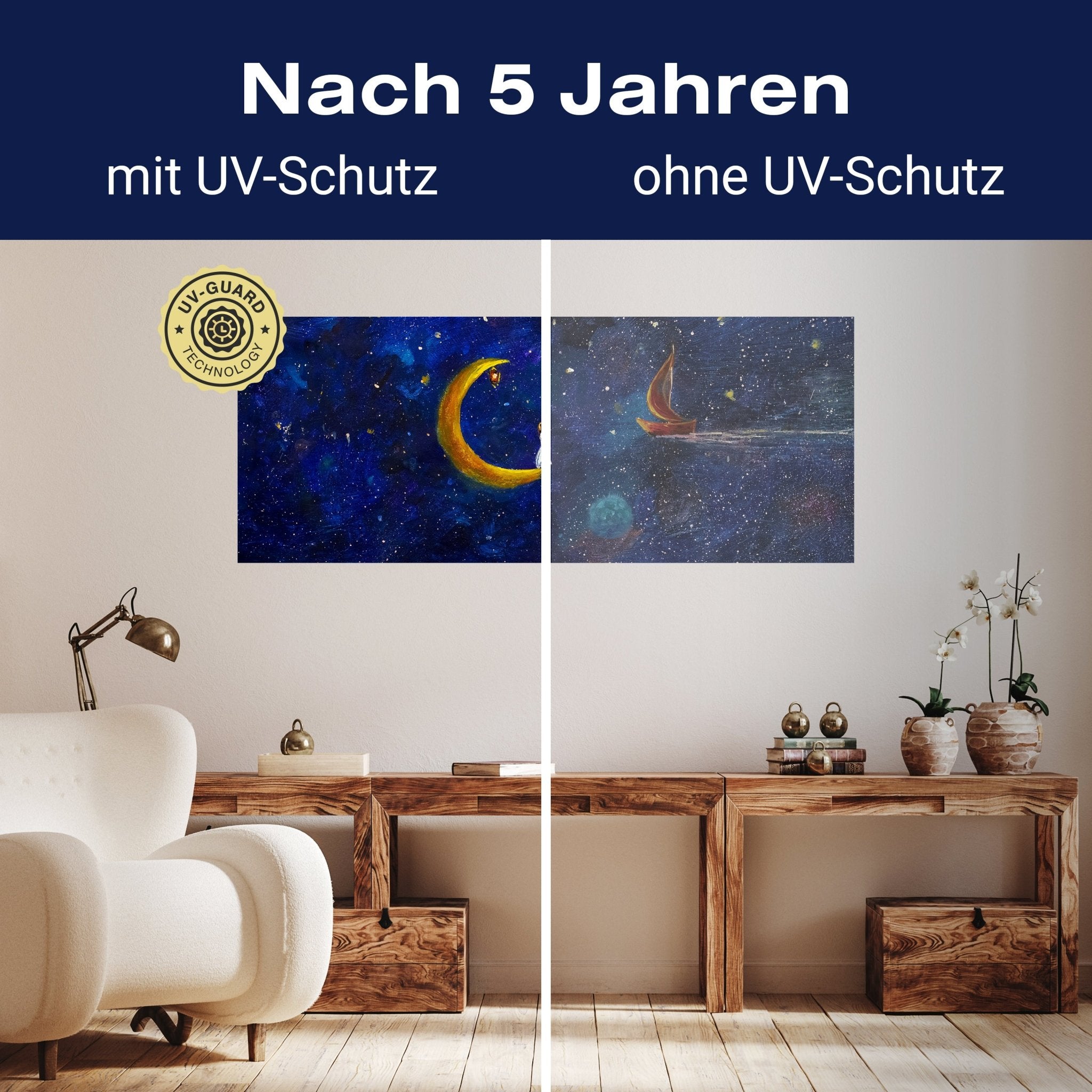 Leinwandbild Mond Schiff Kunst M1148 kaufen - Bild 9