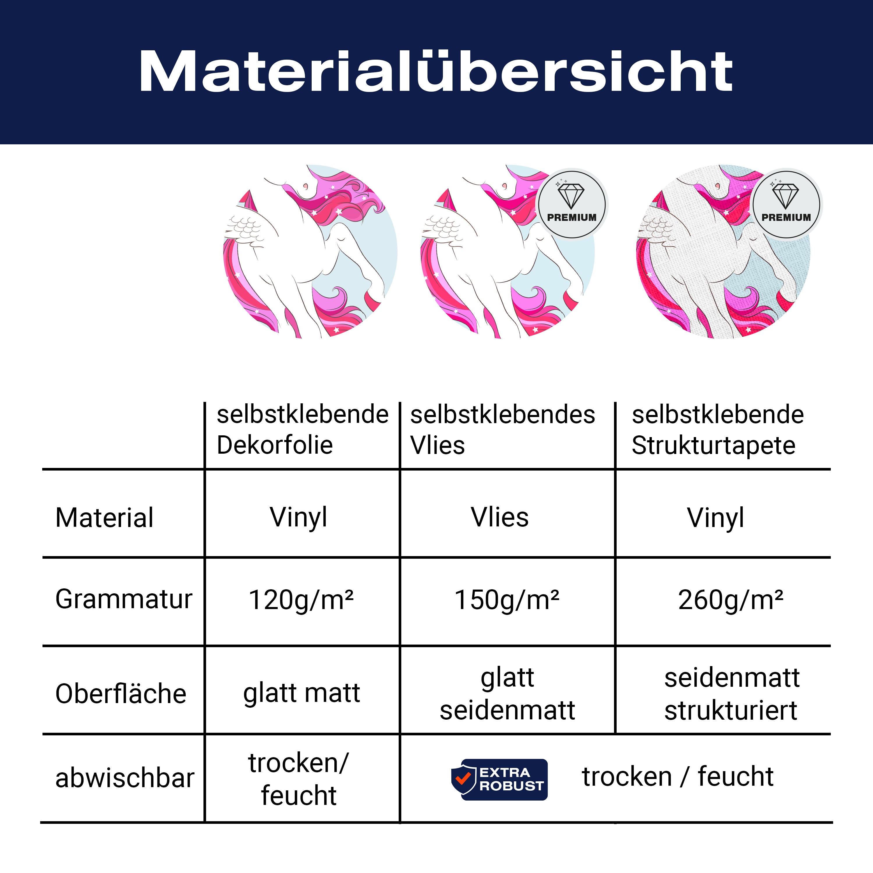 Türtapete Regenbogen Einhorn, Pinke Mähne M1190 - Bild 9