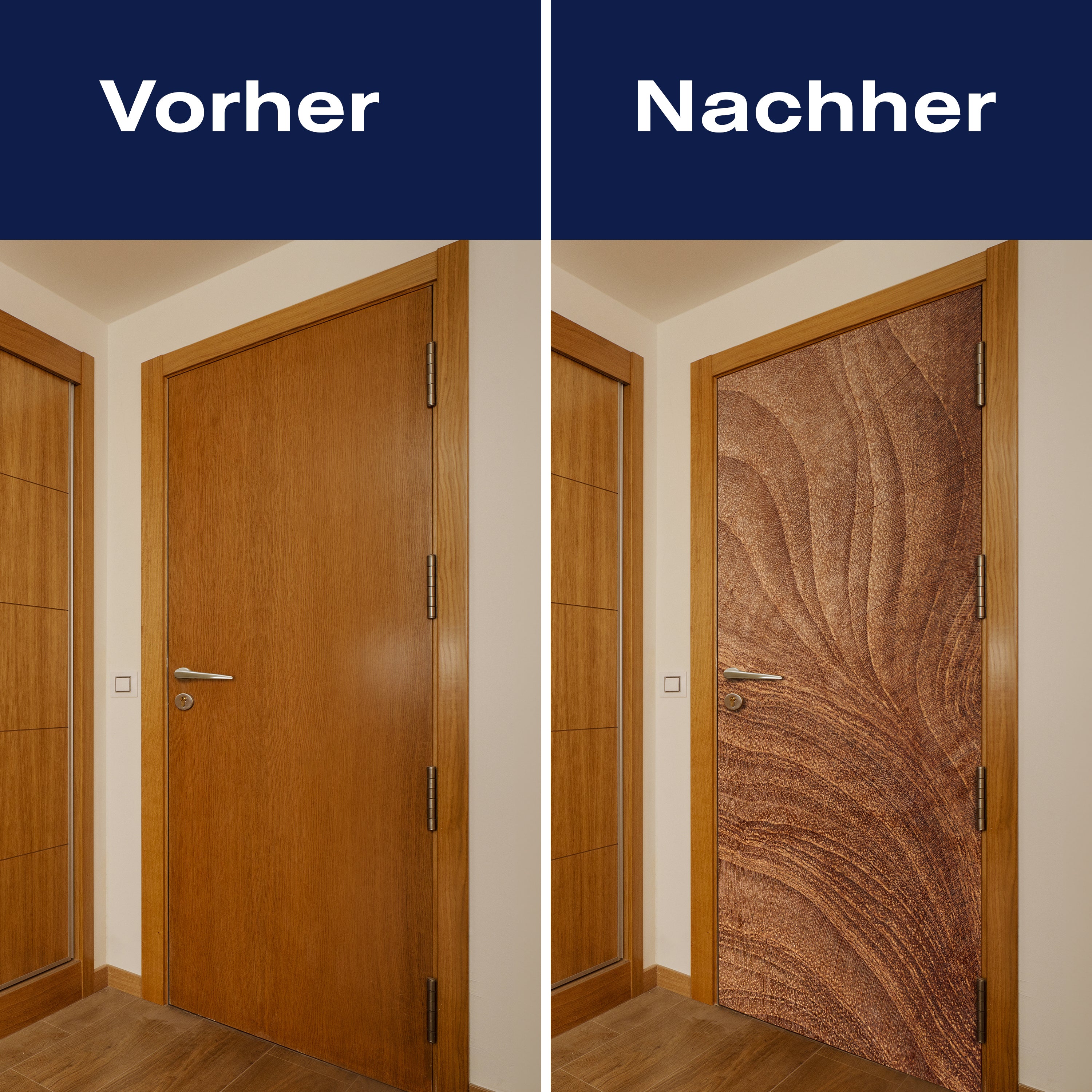 Türtapete Holz Maserung, Wellen, Natur, Echtholz M1219 - Bild 10