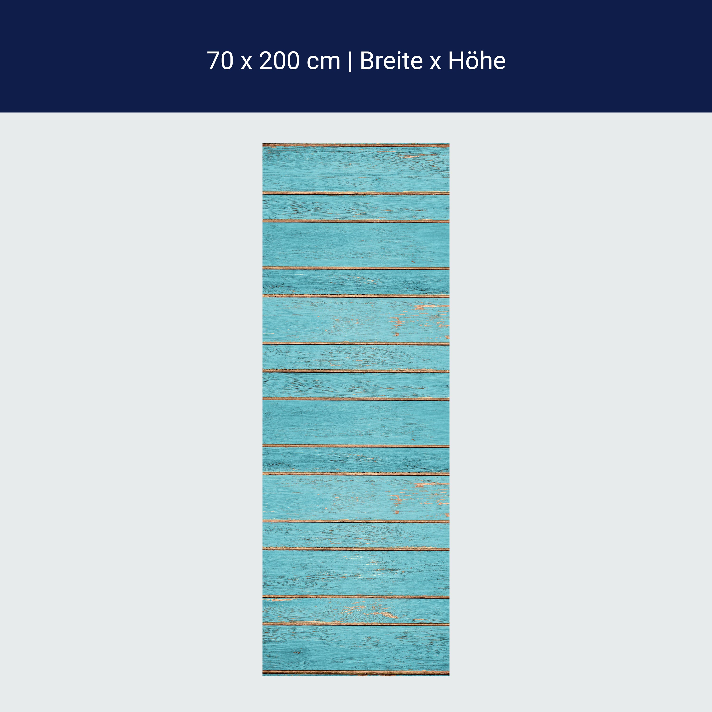 Türtapete blaue Holzplatten, Muster, Holz, blau M1238