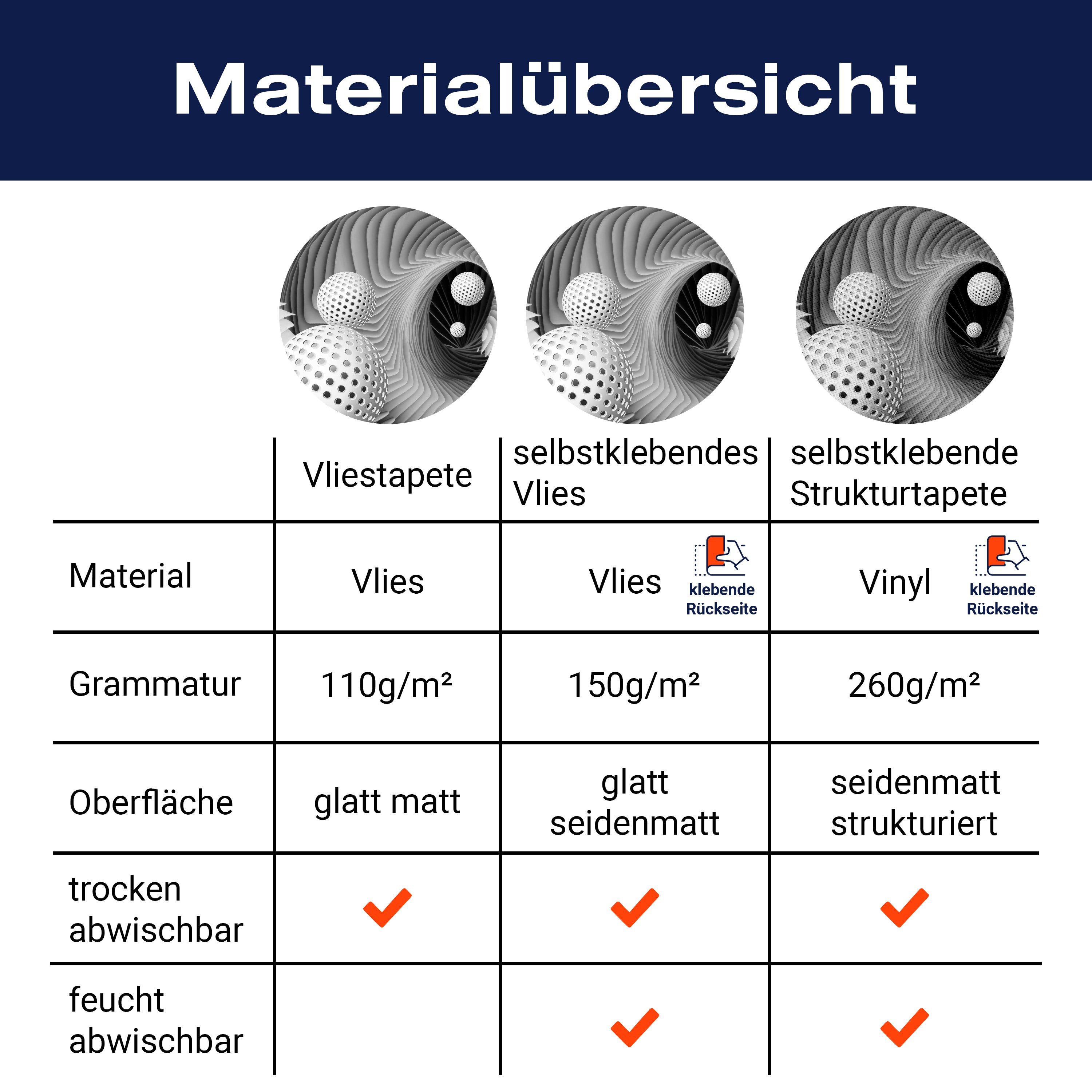 Fototapete Kugeln 3D Effekt Schwarz weiß M1264 - Bild 8