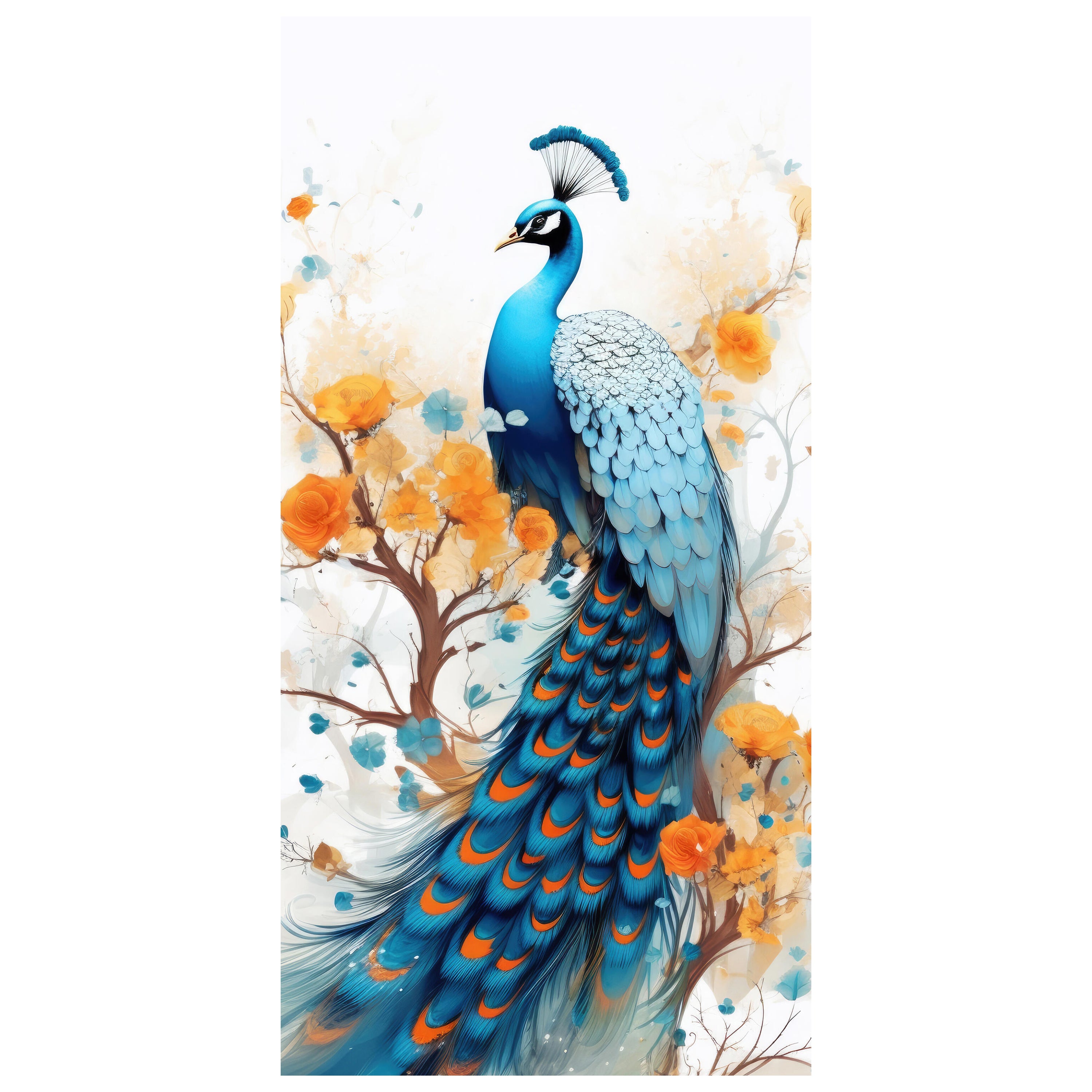 Türtapete Pfau, Illustration, Federn M1455 - Bild 2