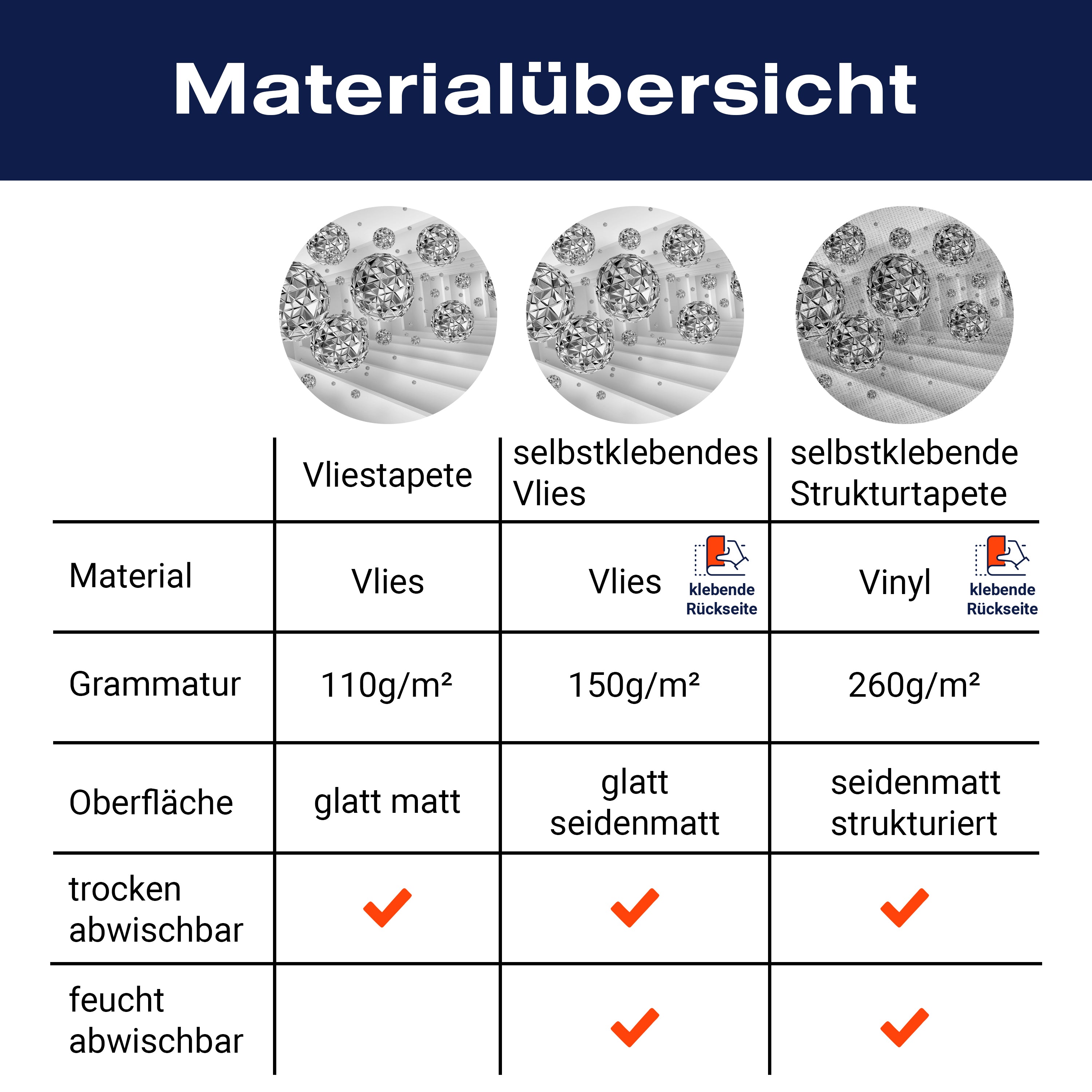 Fototapete Graue Kugeln 3D M1996 - Bild 8