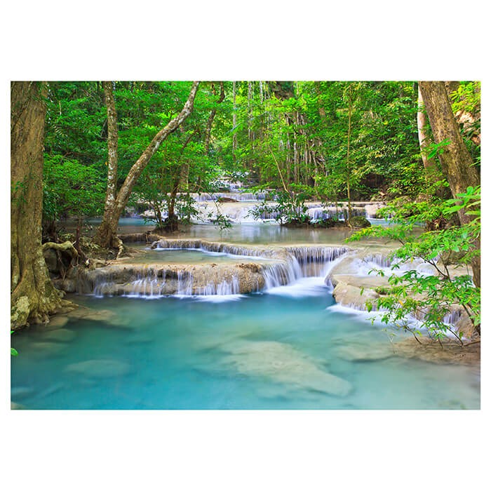 Fototapete Wasserfall Strom Wald Kanjanaburi M4843 - Bild 2