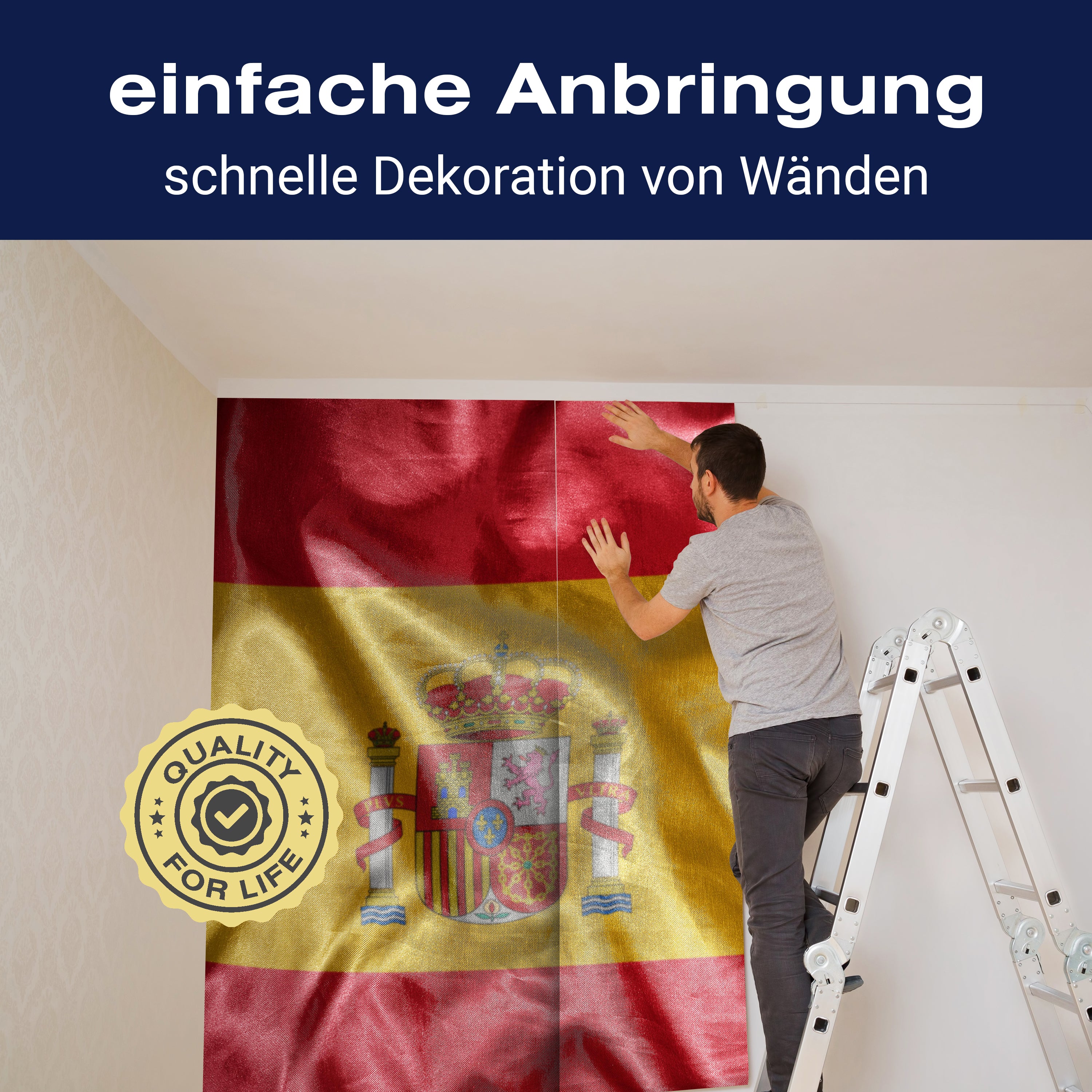 Fototapete Wehende spanische Flagge M4909 - Bild 3