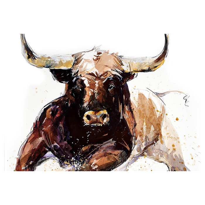 Fototapete Illustration Stier braun M6543 - Bild 2