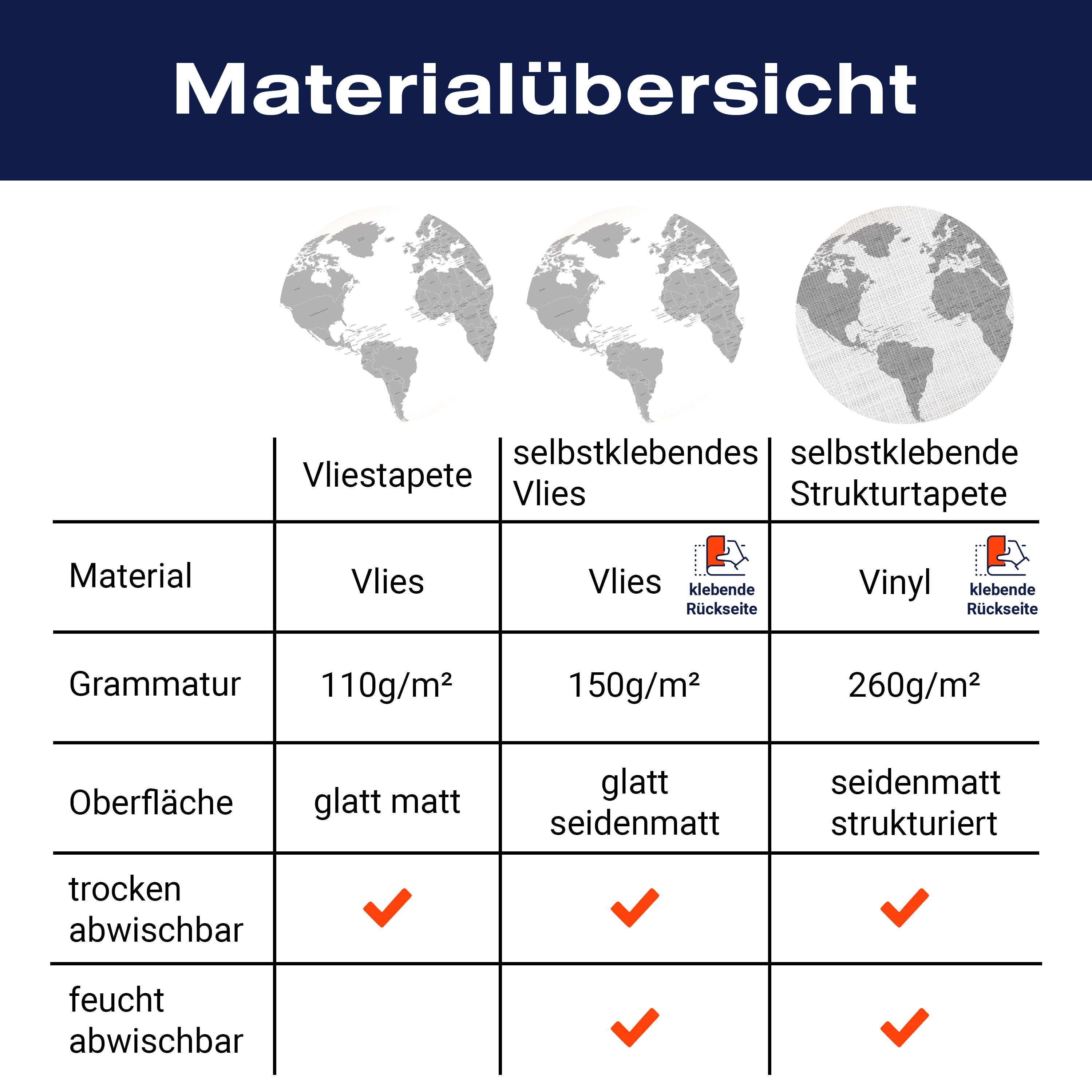 Fototapete Weltkarte grau Atlas M6654 - Bild 8