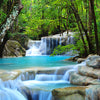 Quadratische Fototapete Wasserfall im Wald M0001