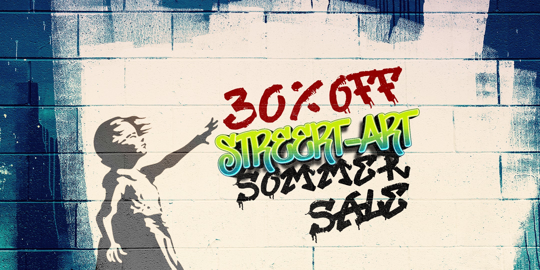 Web Banner Banksy Leinwand 30%