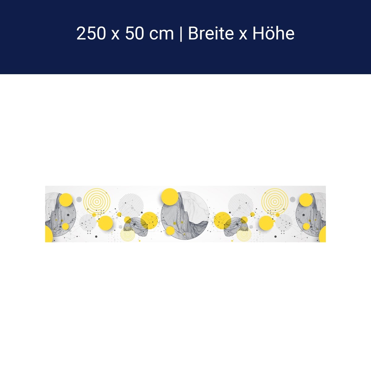 Panorama-Fototapete minimalistische geometrische Kreise M0081