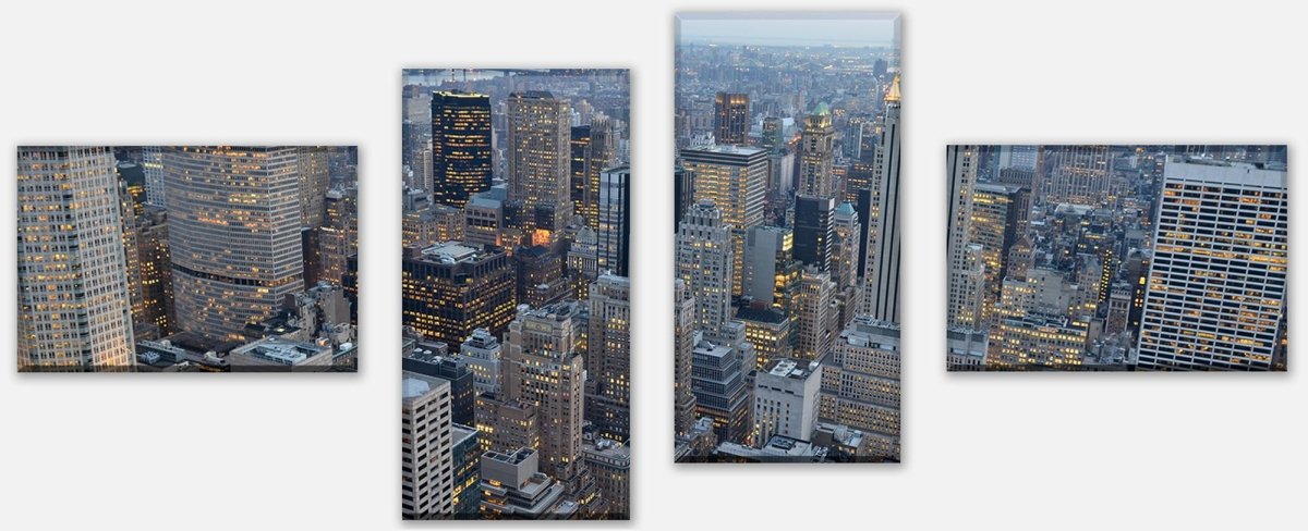 Leinwandbild Mehrteiler New York Skyview M0254