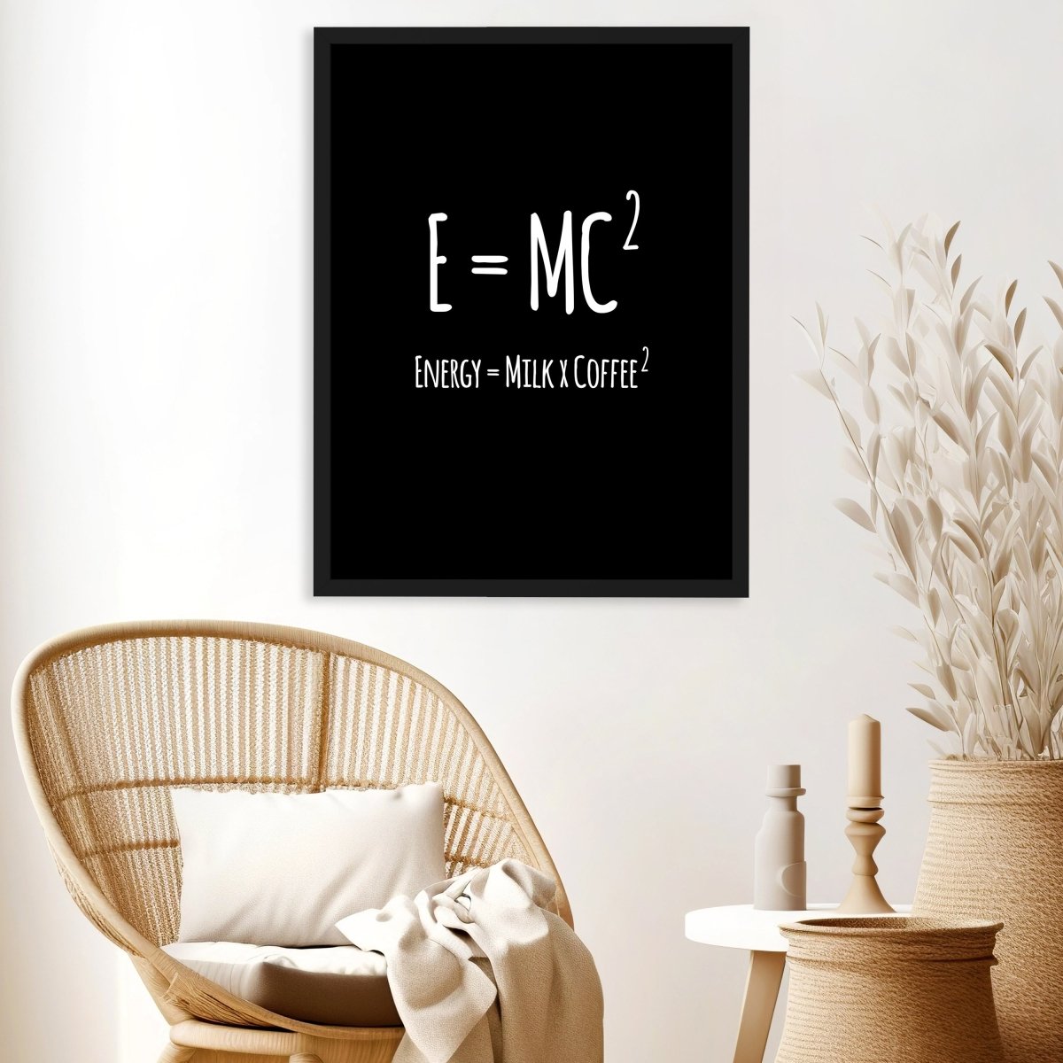 Poster Spruch, Energie, Kaffee, M0305 Milch
